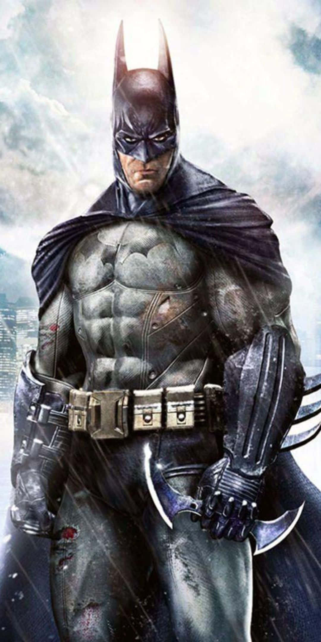 Fond Animat Batman Arkham City cu Supererou Clip Art Fundal