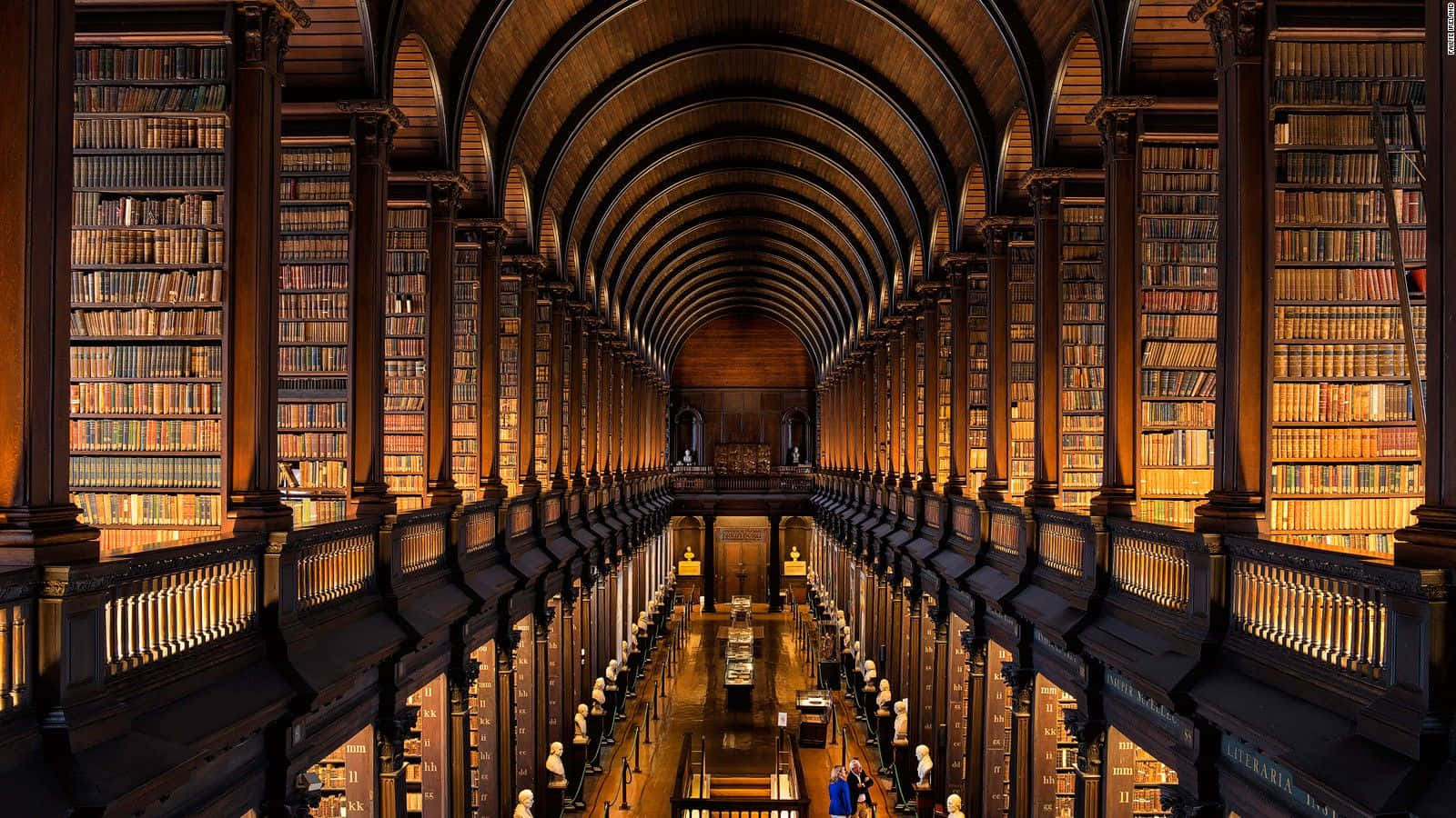 Fond Biblioteca Veche din Dublin Fundal