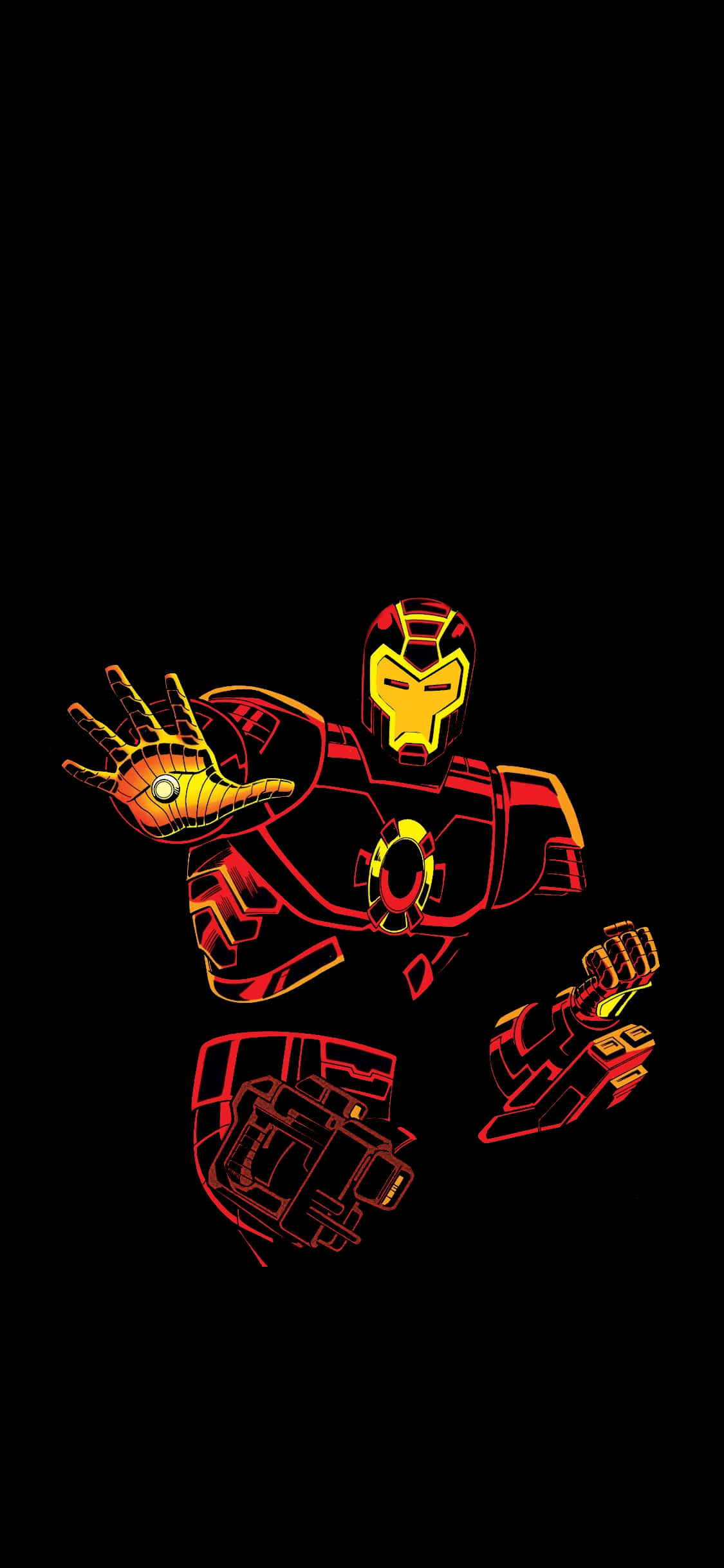Fond Ironman Pixel 3XL AMOLED Fundal