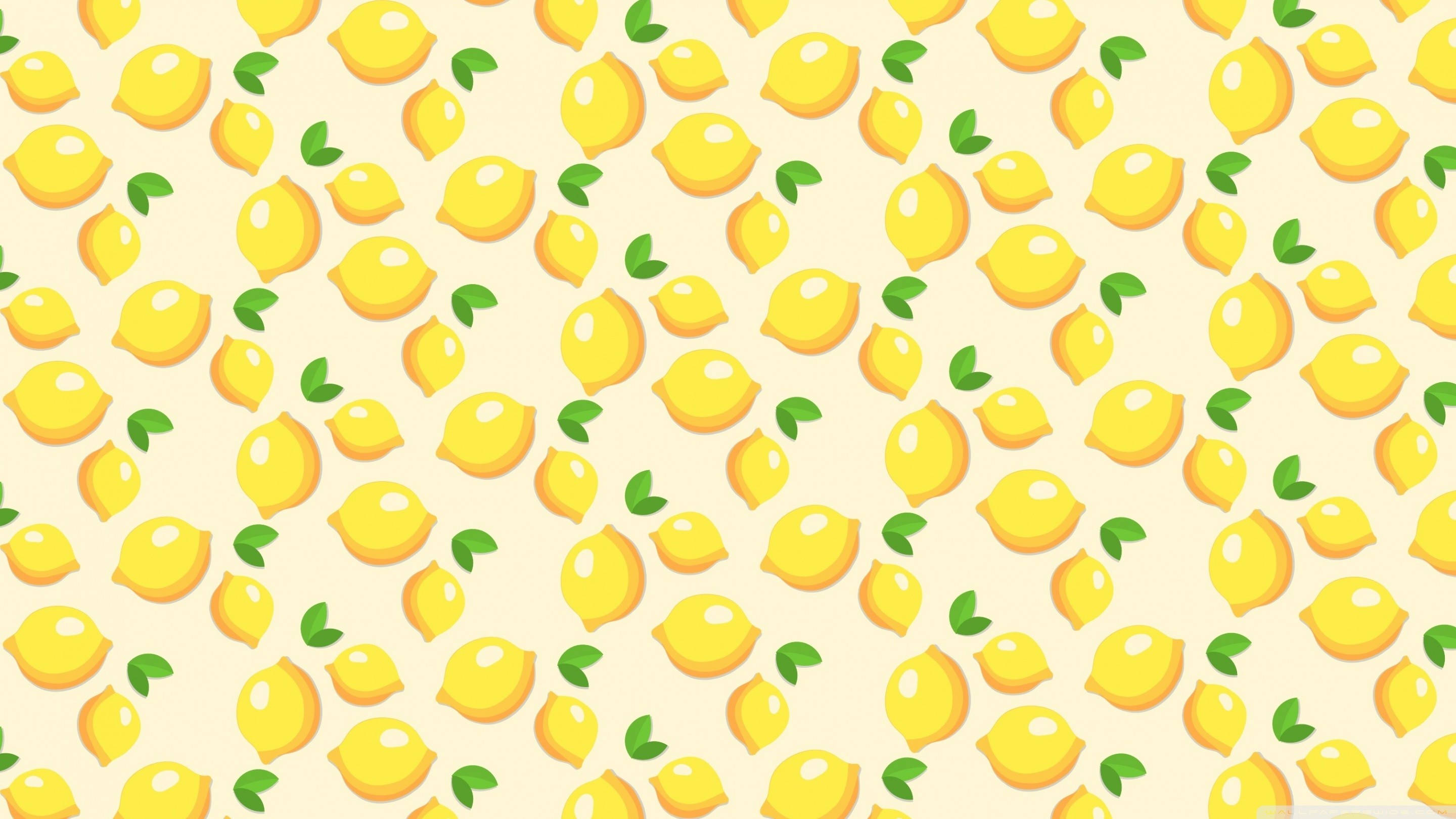 Fond de ecran galben estetic cu lămâi pentru calculator Fundal