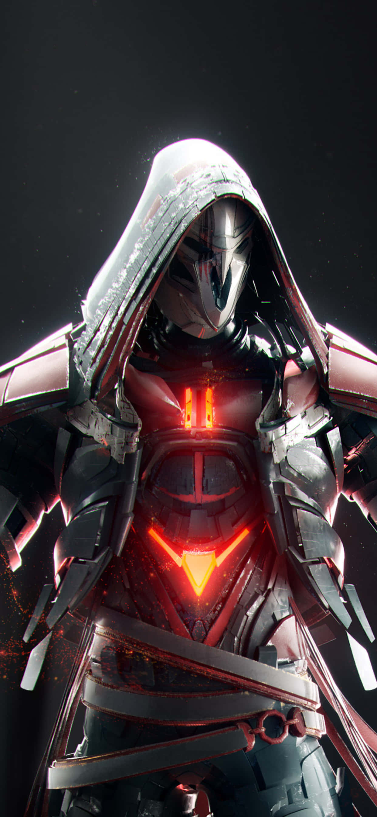Fond de ecran iPhone XS Max Overwatch Reaper hanorac alb Fundal