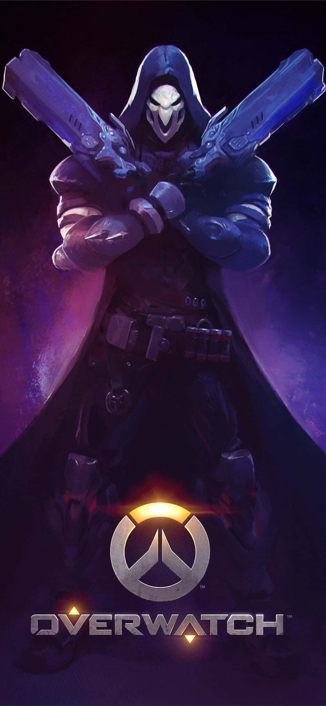 Fond iPhone Xs Max Overwatch Reaper Logo Overwatch Fundal