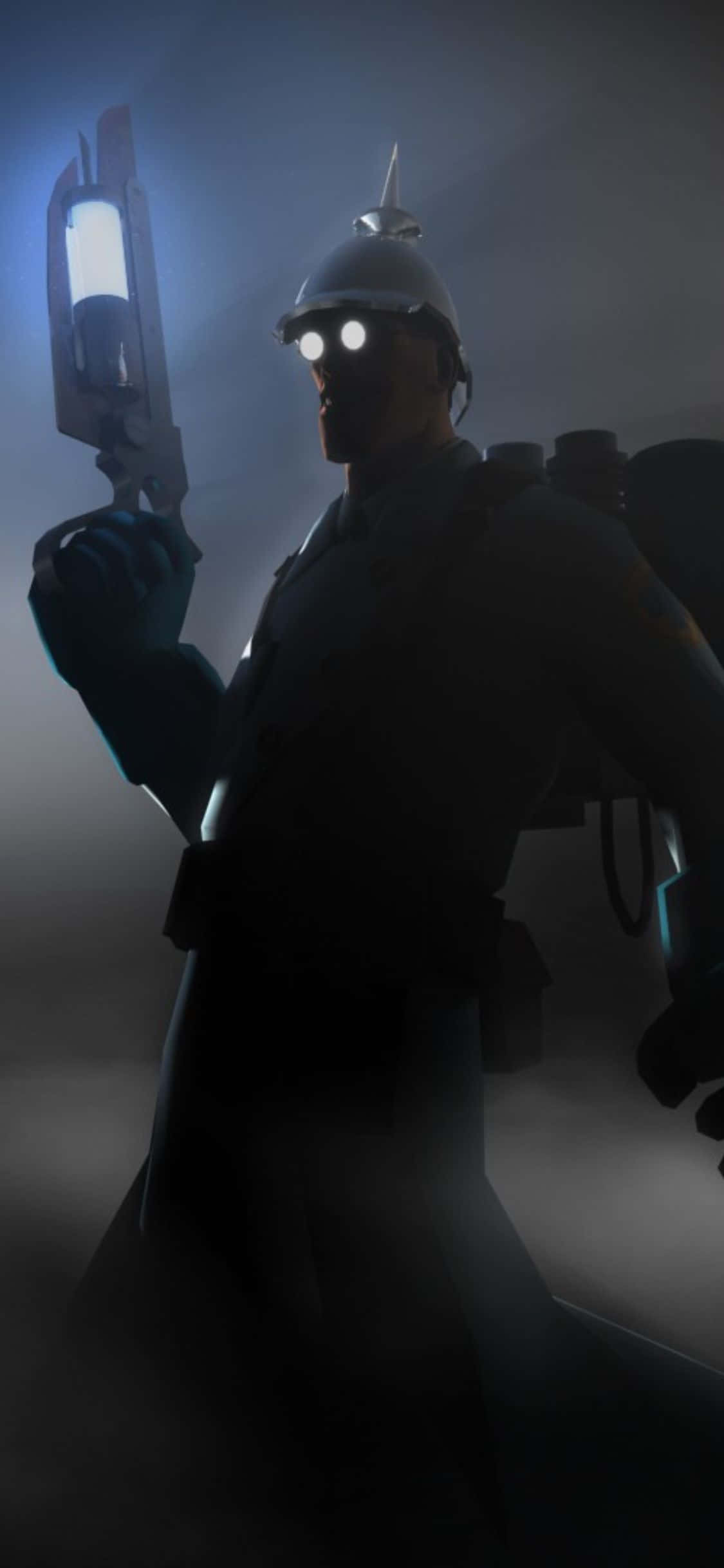 Fond de ecran iPhone XS Team Fortress 2 Medic Silhouette Fundal
