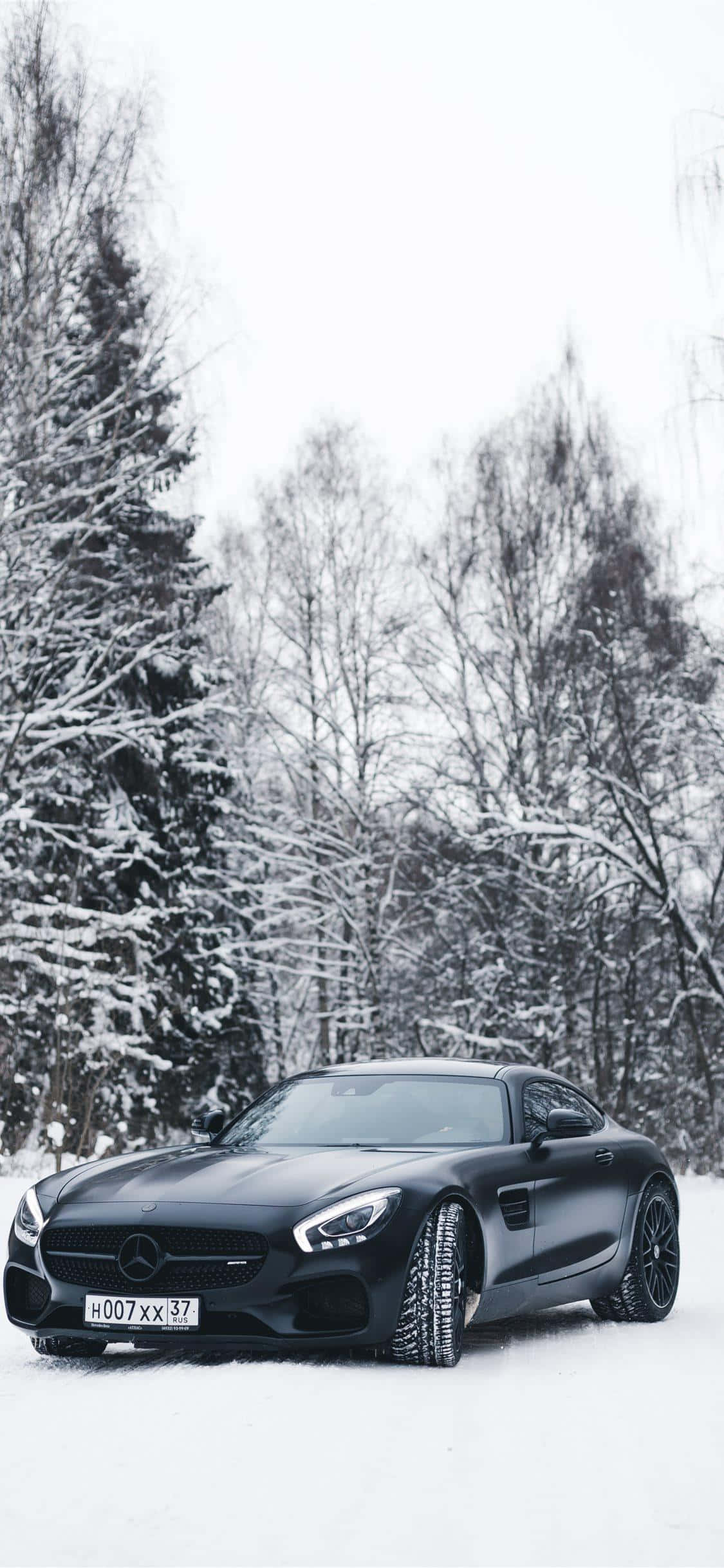 Fundal Negru Zăpadă GT iPhone Xs Mercedes Amg Fundal