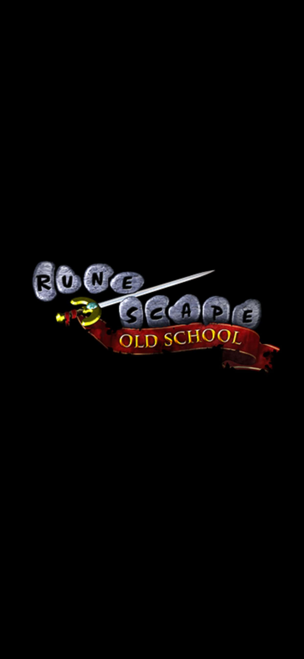 Fond Negru Logo iPhone XS Max Runescape Oldschool Fundal