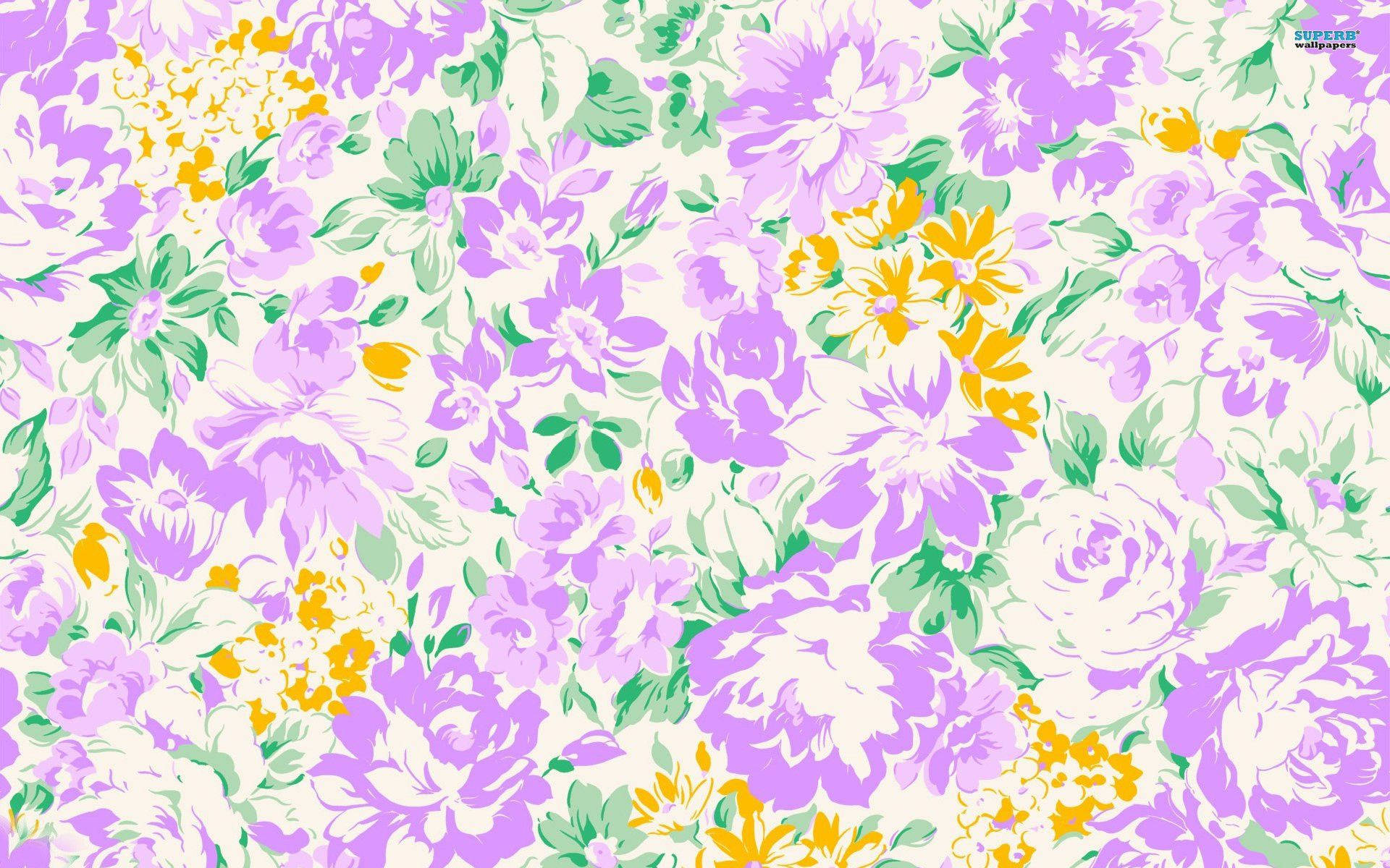 Fond de ecran pictură florală colorată Fundal
