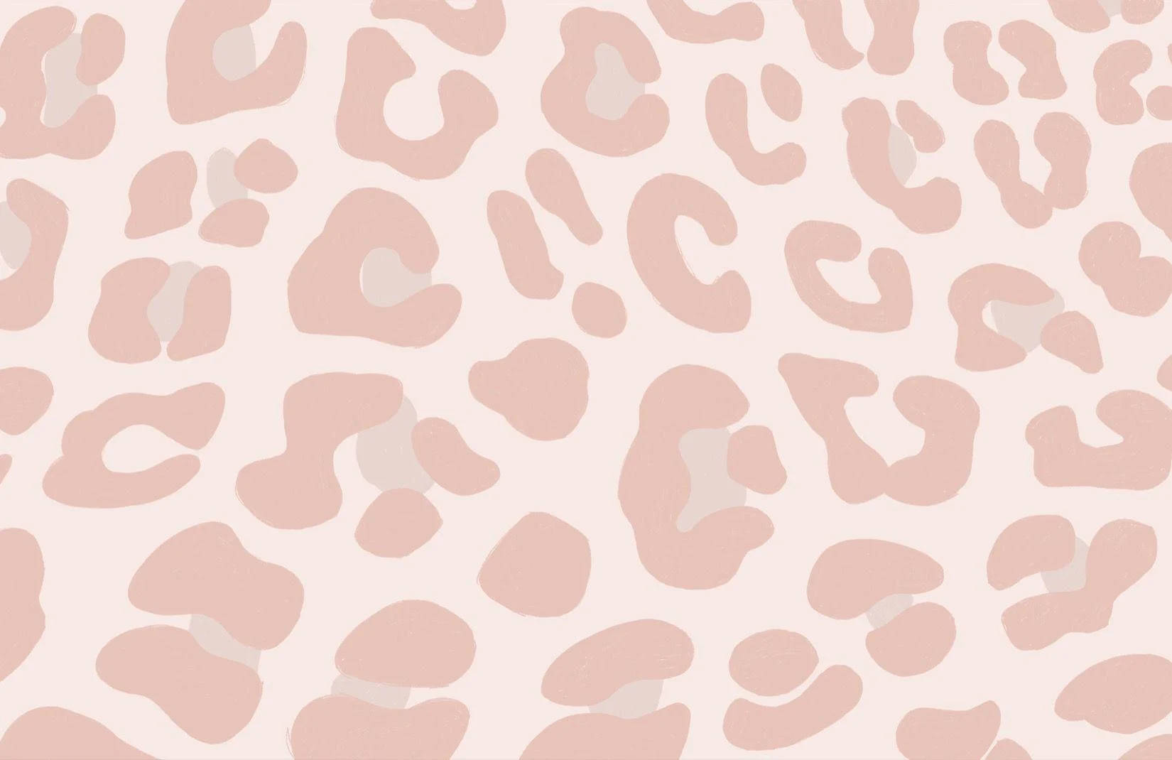 Fond de ecran preppy cu imprimeuri leopard în nuanță piersică pastel Fundal