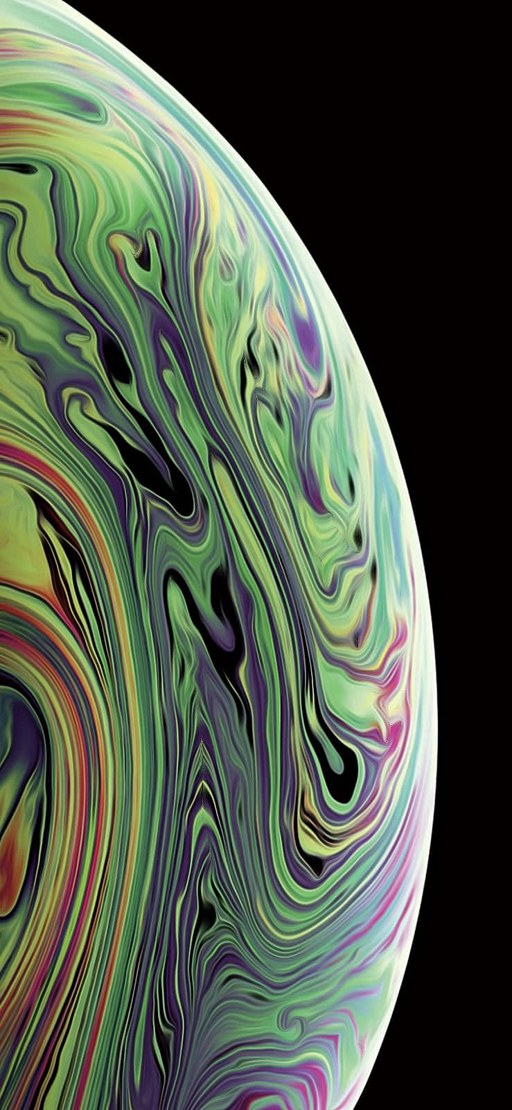 Fond de ecran spectaculos cu o planetă multicoloră pe Apple iPhone X MAX Fundal