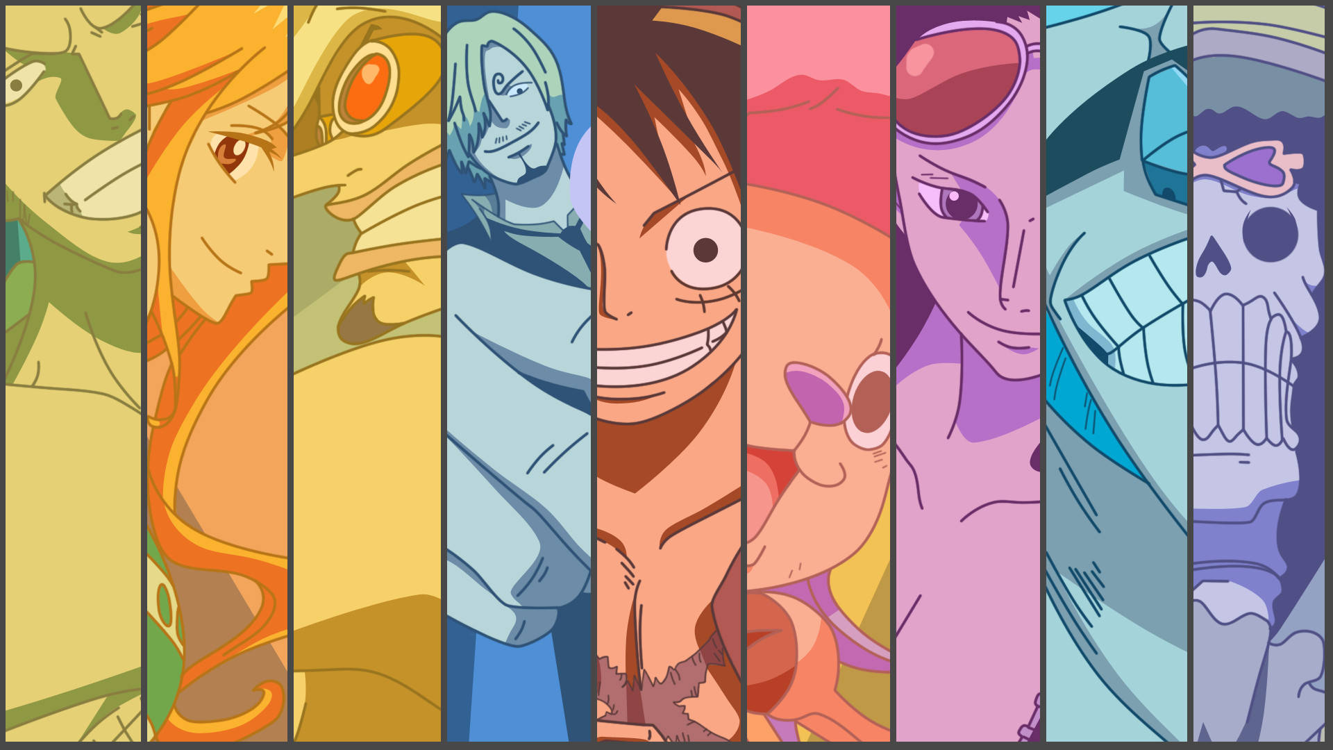 Fond de ecran vertical colaj One Piece Fundal