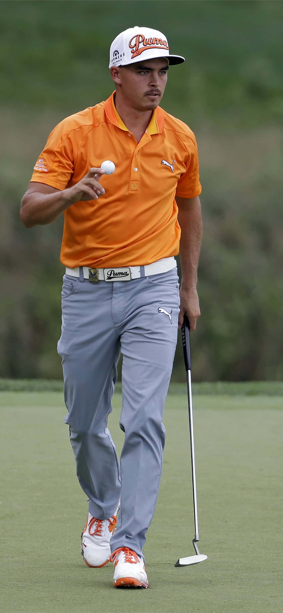 Fond de golf iPhone XS cu Rickie Fowler Fundal