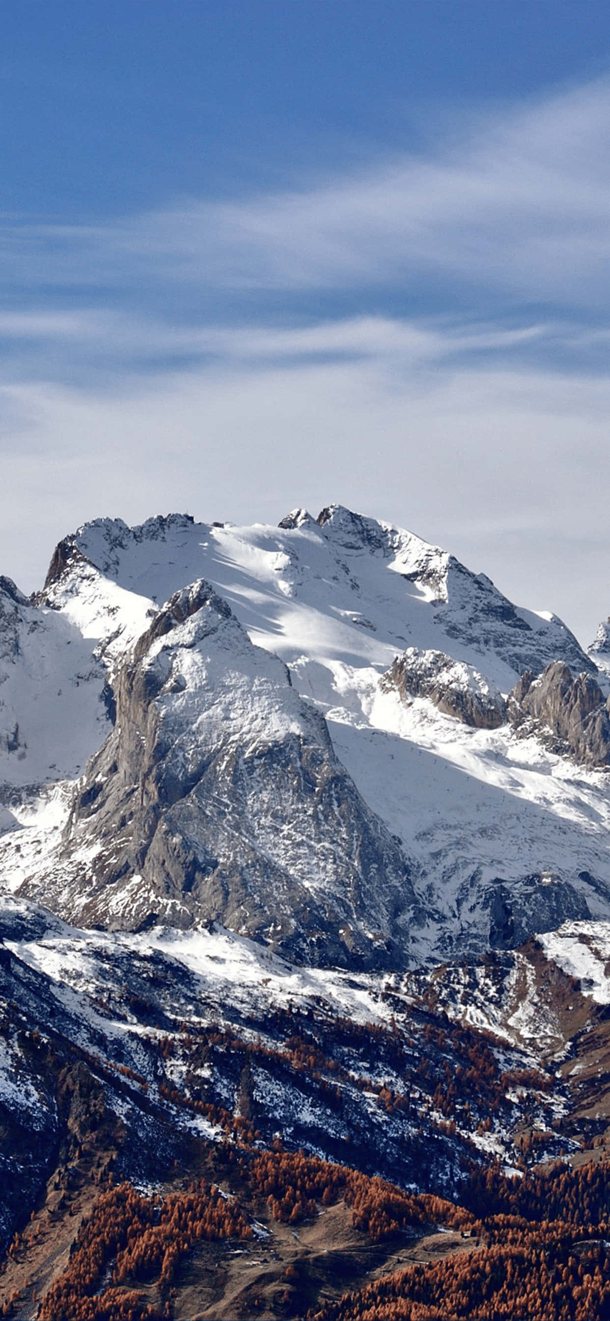 Fond de iarnă Rocky Mountain Peak pentru iPhone XS Max Fundal