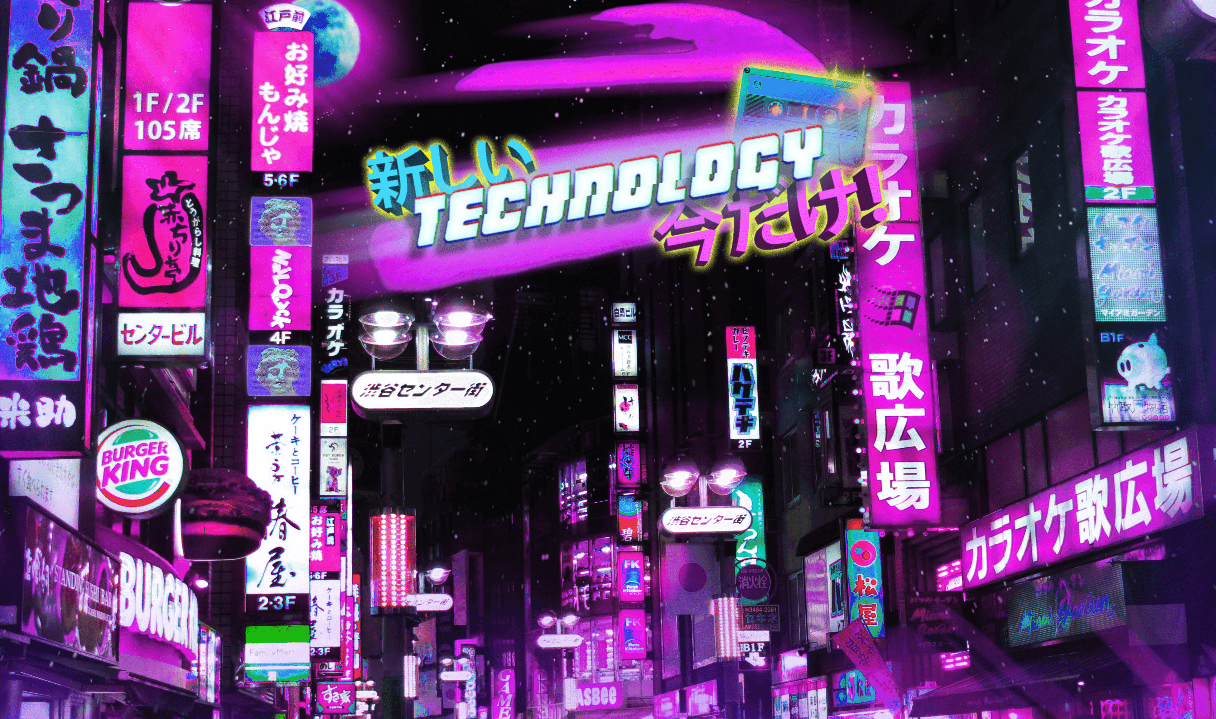 Fond de oraș neon Fundal