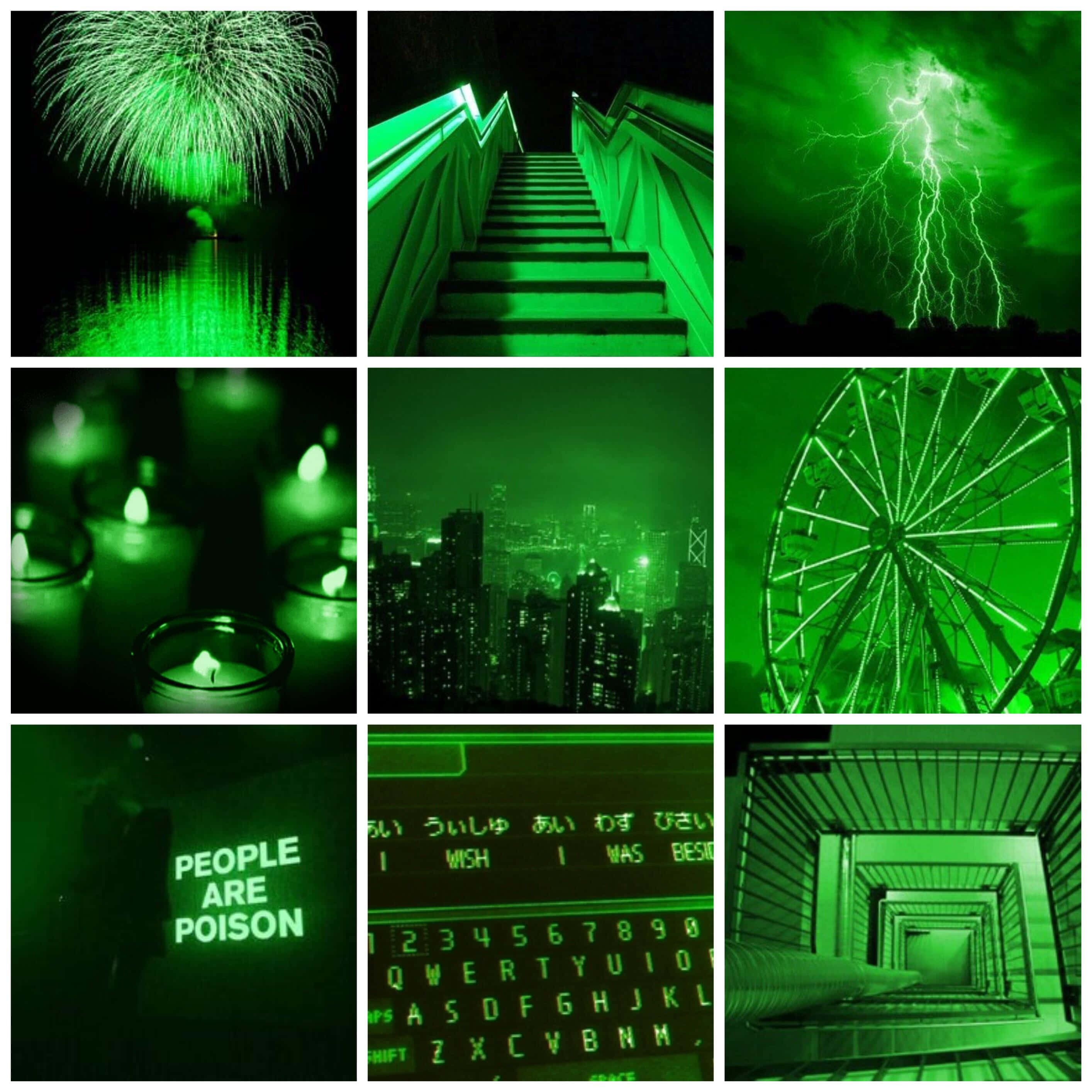 Fond estetic abstract vibrant în nuanțe de neon verde Fundal