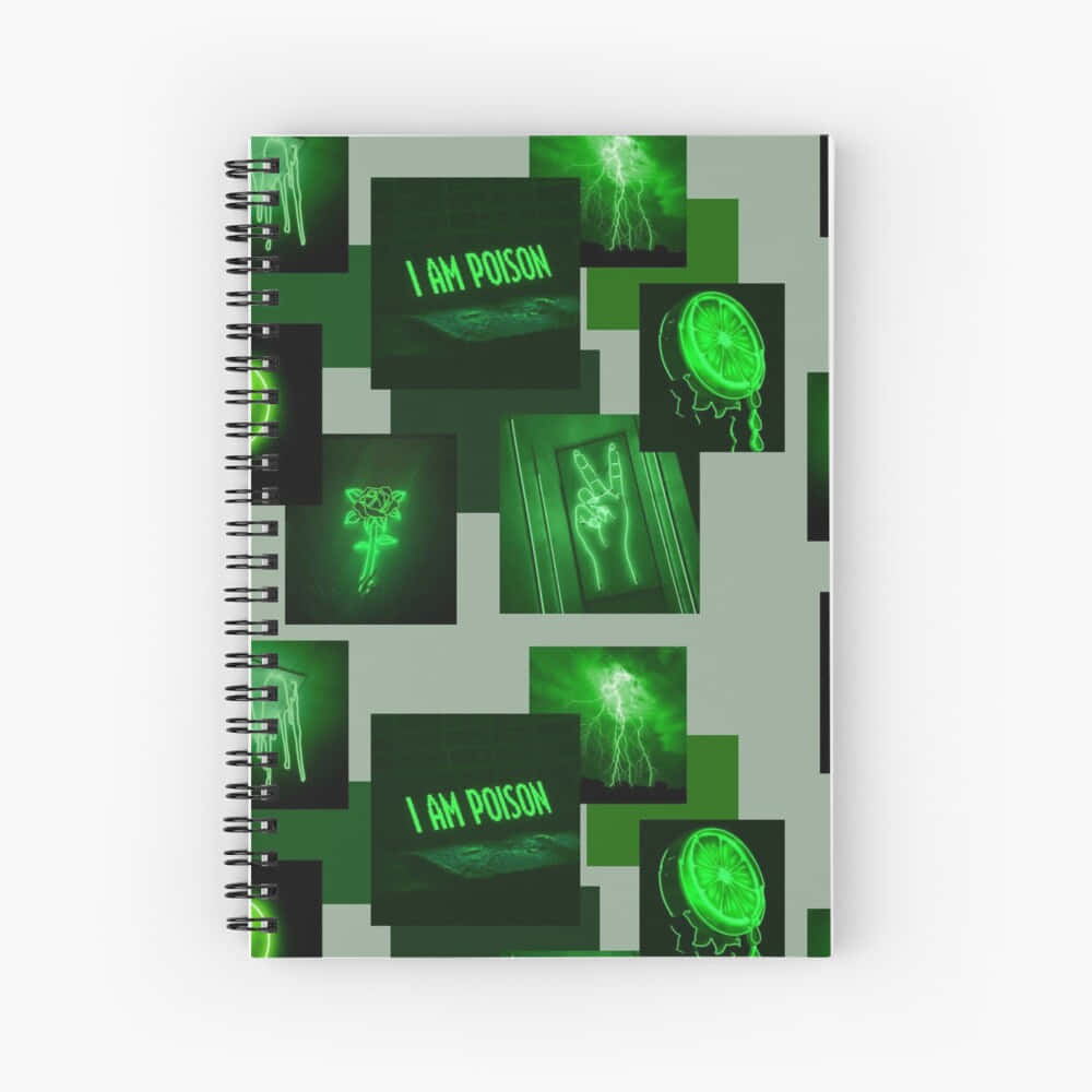 Fond estetic verde neon vibrant Fundal