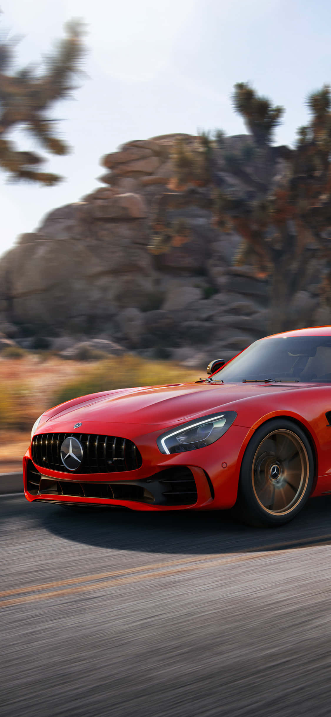 Fundal iPhone X Amg Gt-r Roșu 2018 AMG GTR Fundal