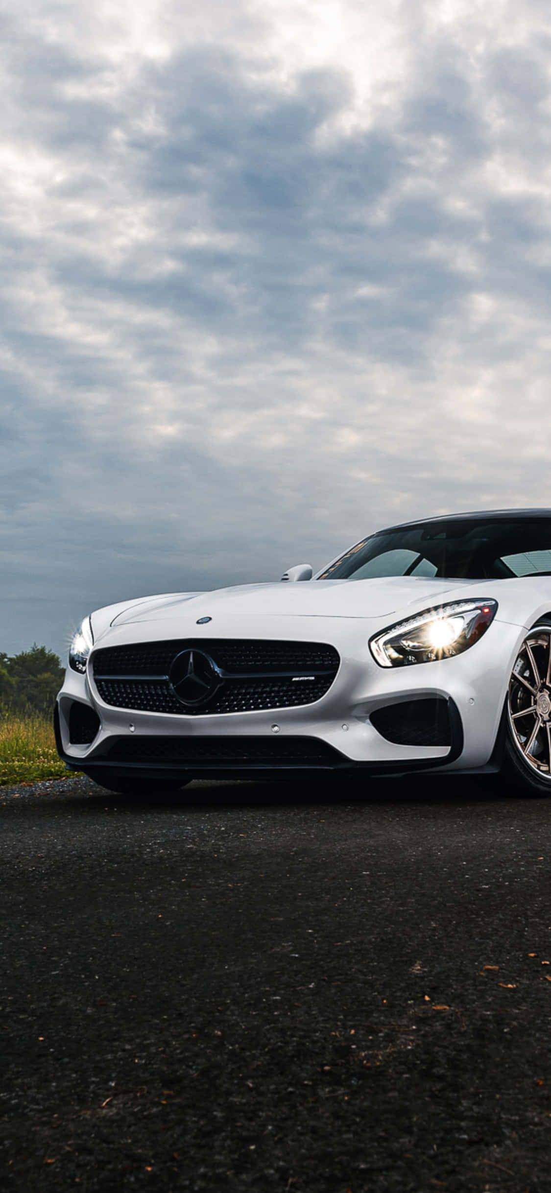 Fond iPhone X AMG GT-R Alb 2017 AMG GT Fundal