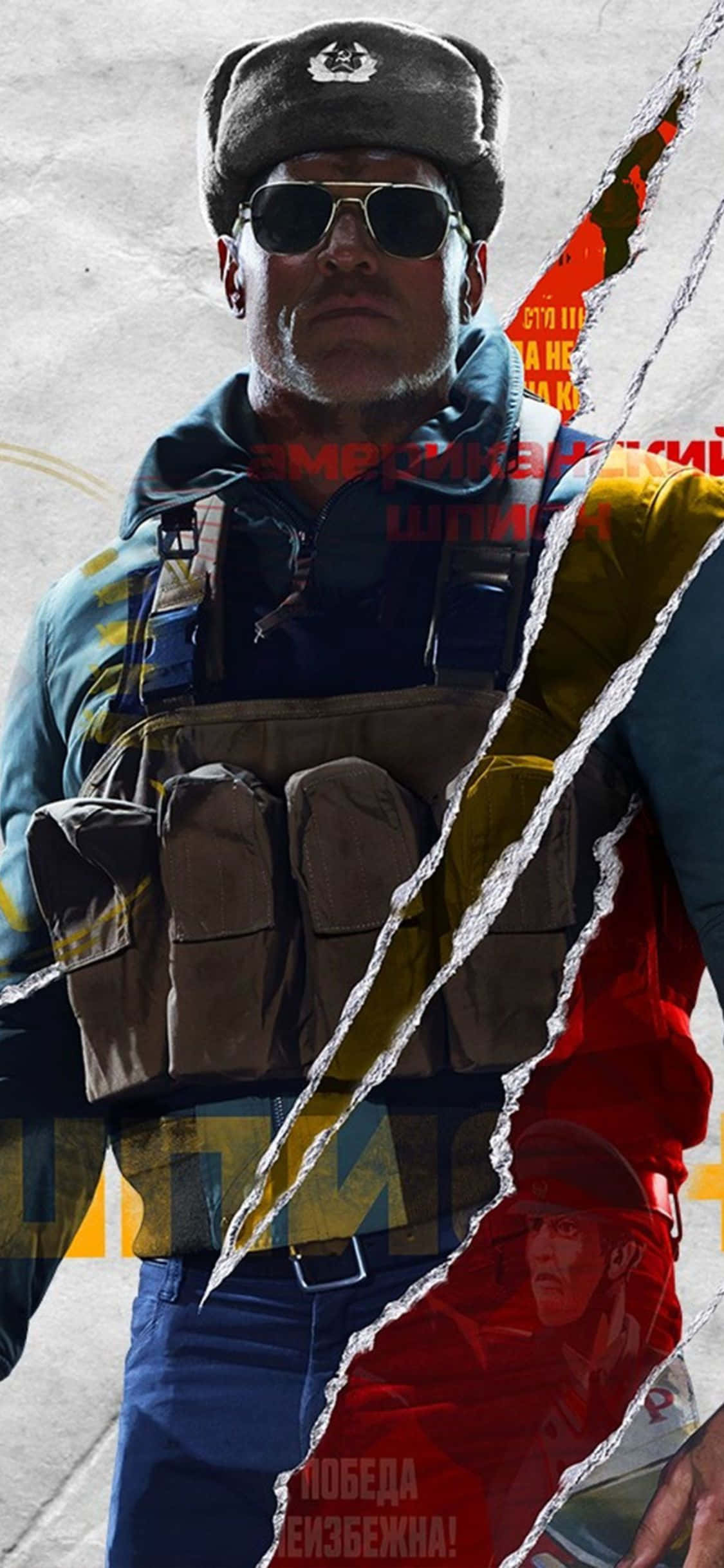 Fond iPhone X Call Of Duty Black Ops Cold War Personaj Rus Fundal