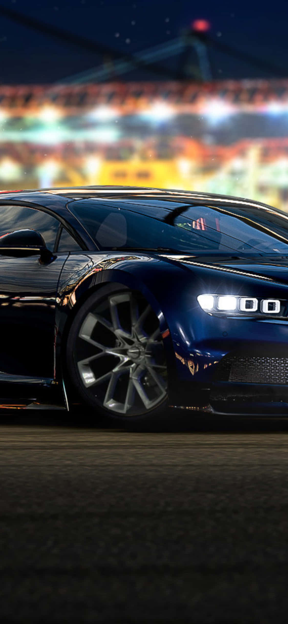 Fond iPhone X Forza Motorsport 7 Bugatti Albastru Fundal