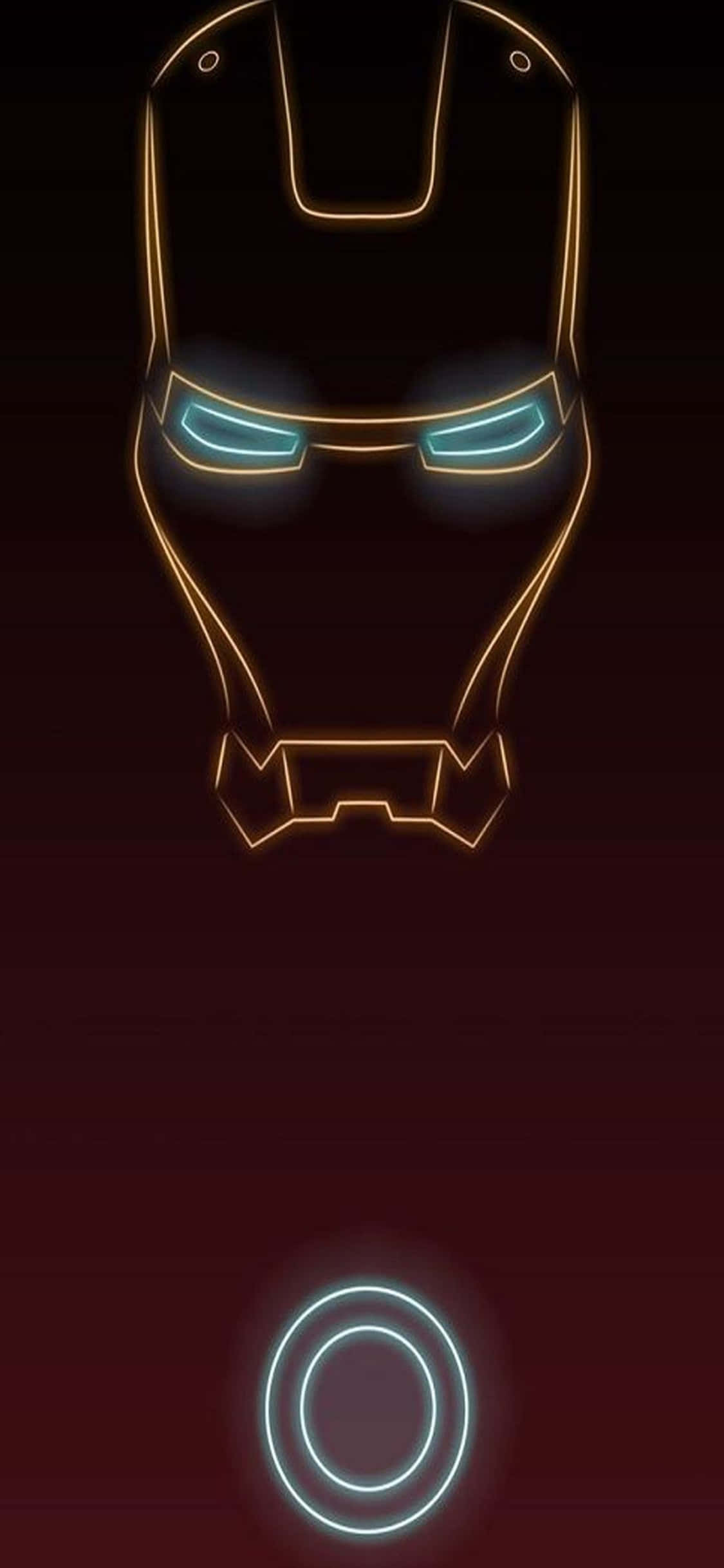 Fond iPhone X Iron Man design neon Fundal