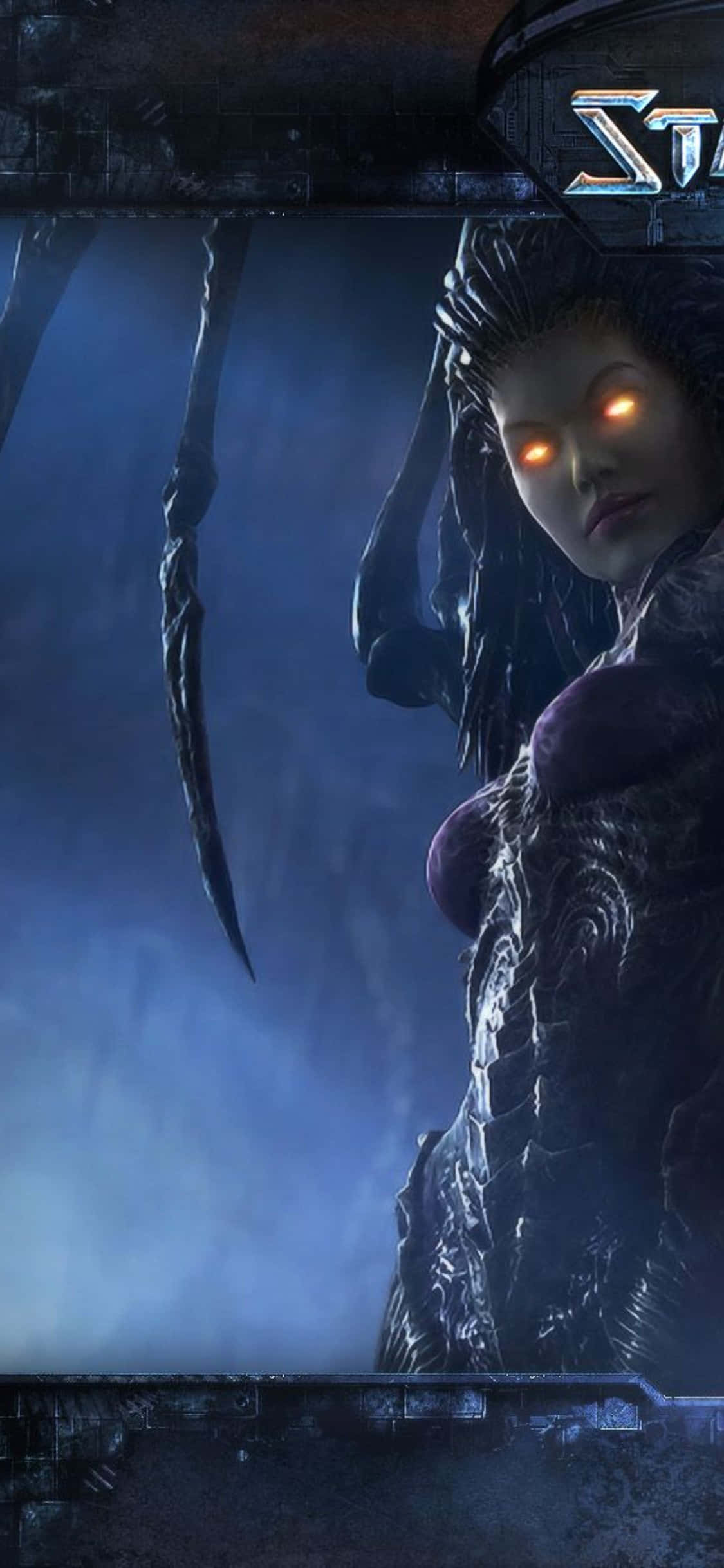 Fond iPhone X Starcraft II Ochii Galbeni Fundal