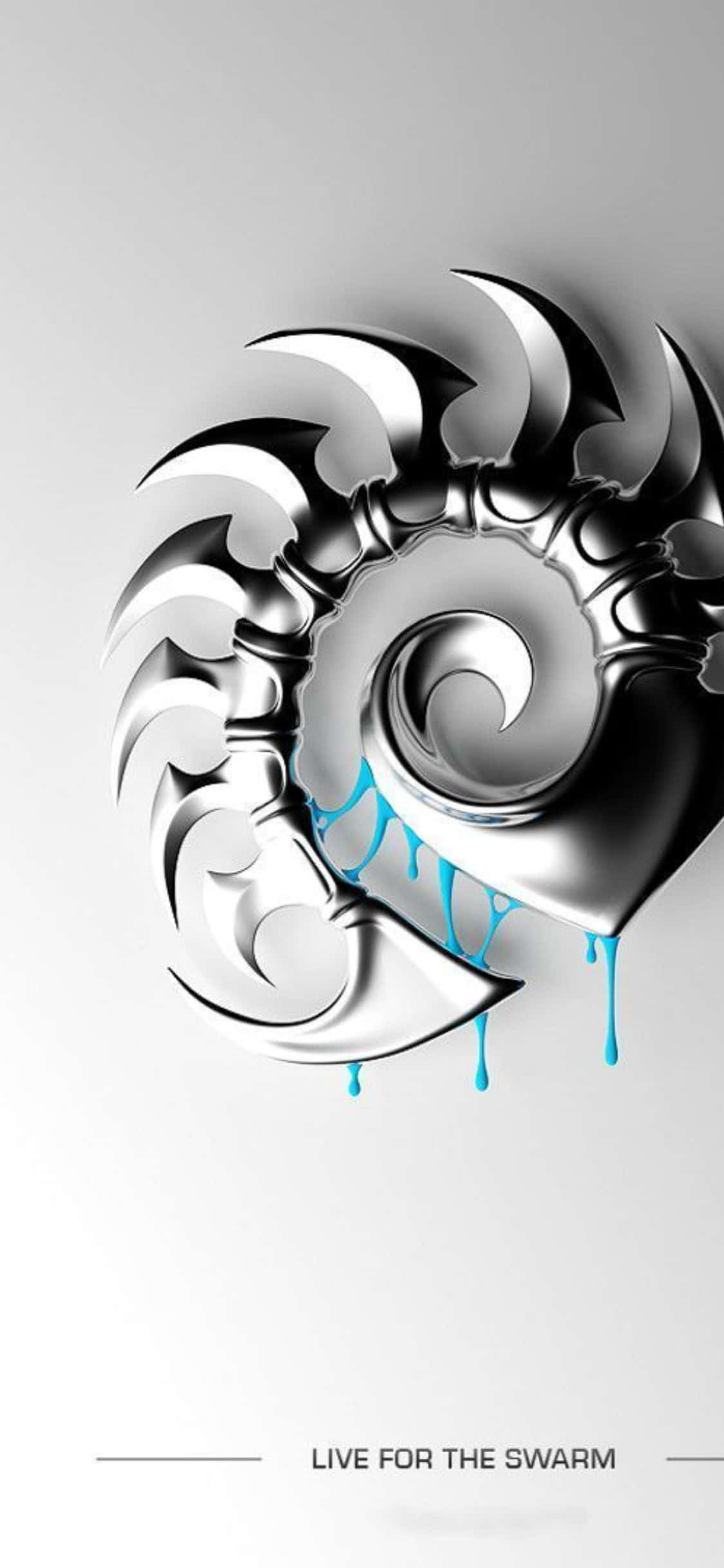 Fond iPhone X Starcraft II Logo Zerg Fundal