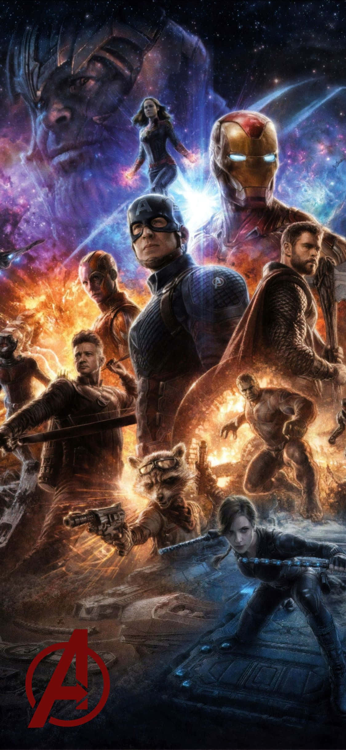 iPhone XS Avengers Background Thanos And The Heroes Fundal