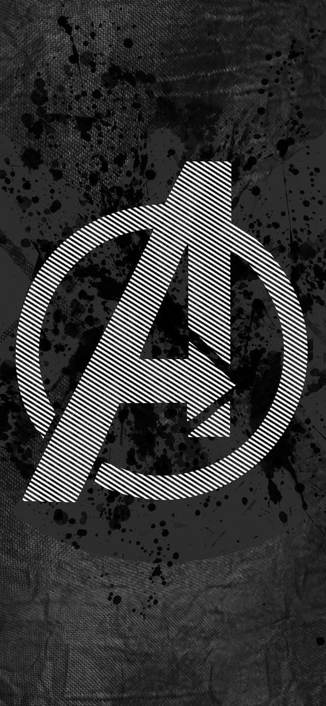 Fond iPhone XS Logo Avengers Texturat Fundal