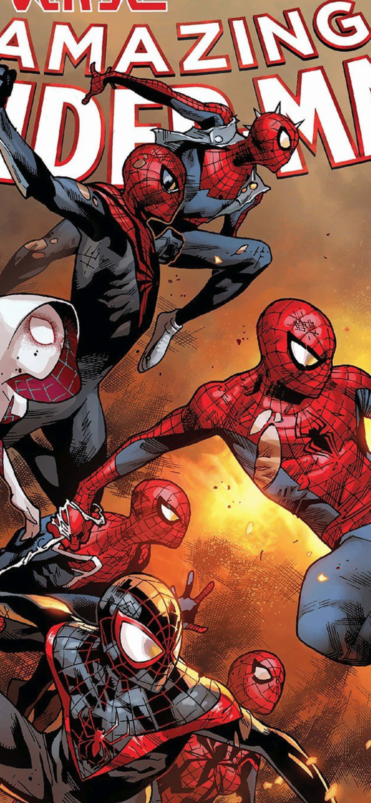 Fond iPhone XS Max Marvel Spiderman Multivers Fundal