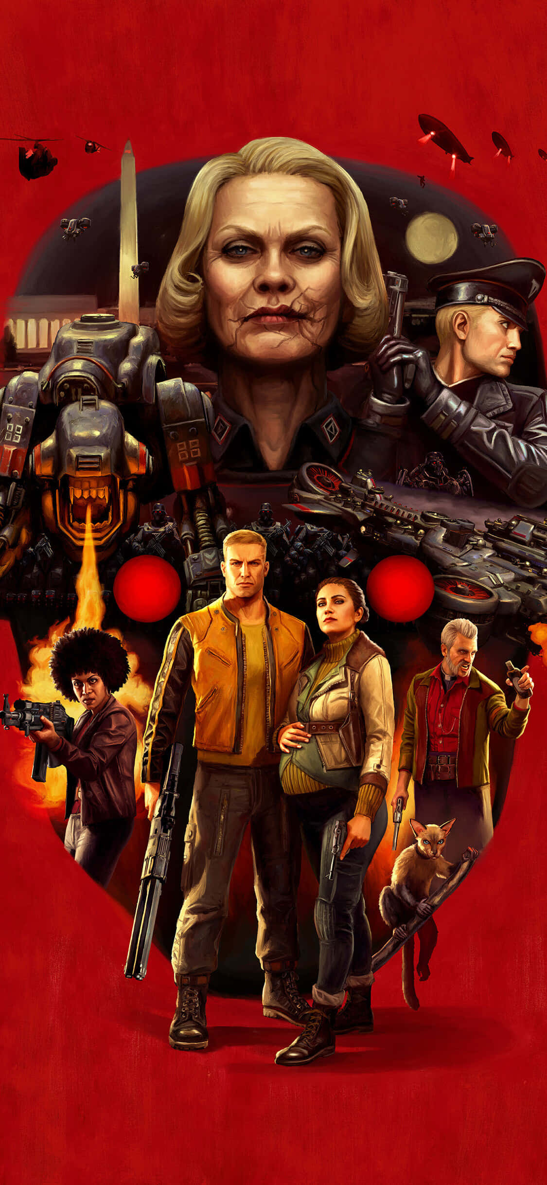 Fond iPhone Xs Poster Wolfenstein II Fundal