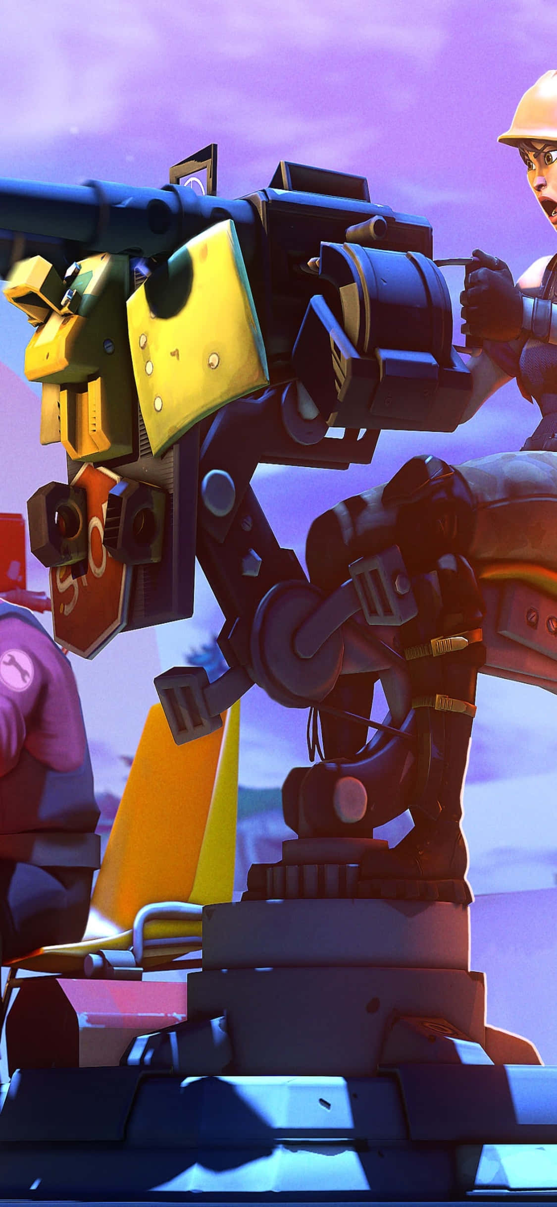 Fond iPhone Xs TF2: Engineer operând Sentry-ul său Fundal