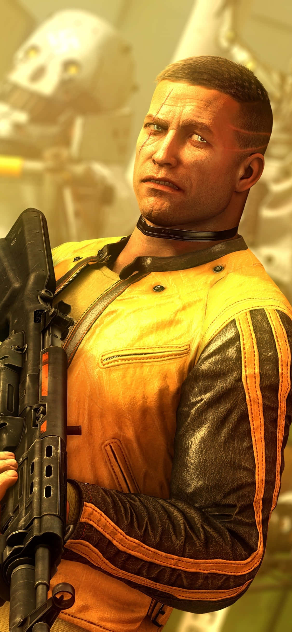 Fond iPhone Xs Wolfenstein Ii B.J. Blazkowicz Fundal
