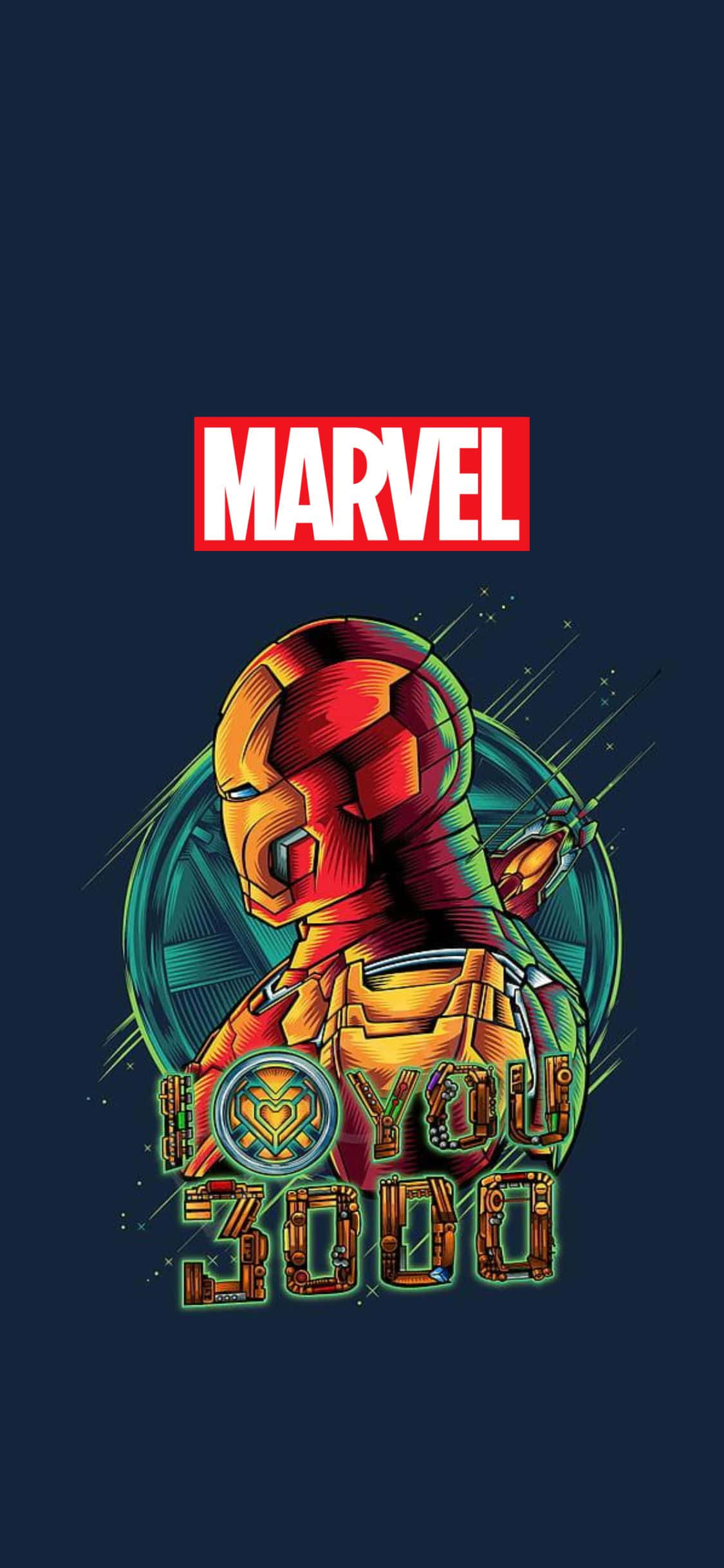 Fond Marvel I Love You 3000 Iron Man pentru iPhone XS Fundal