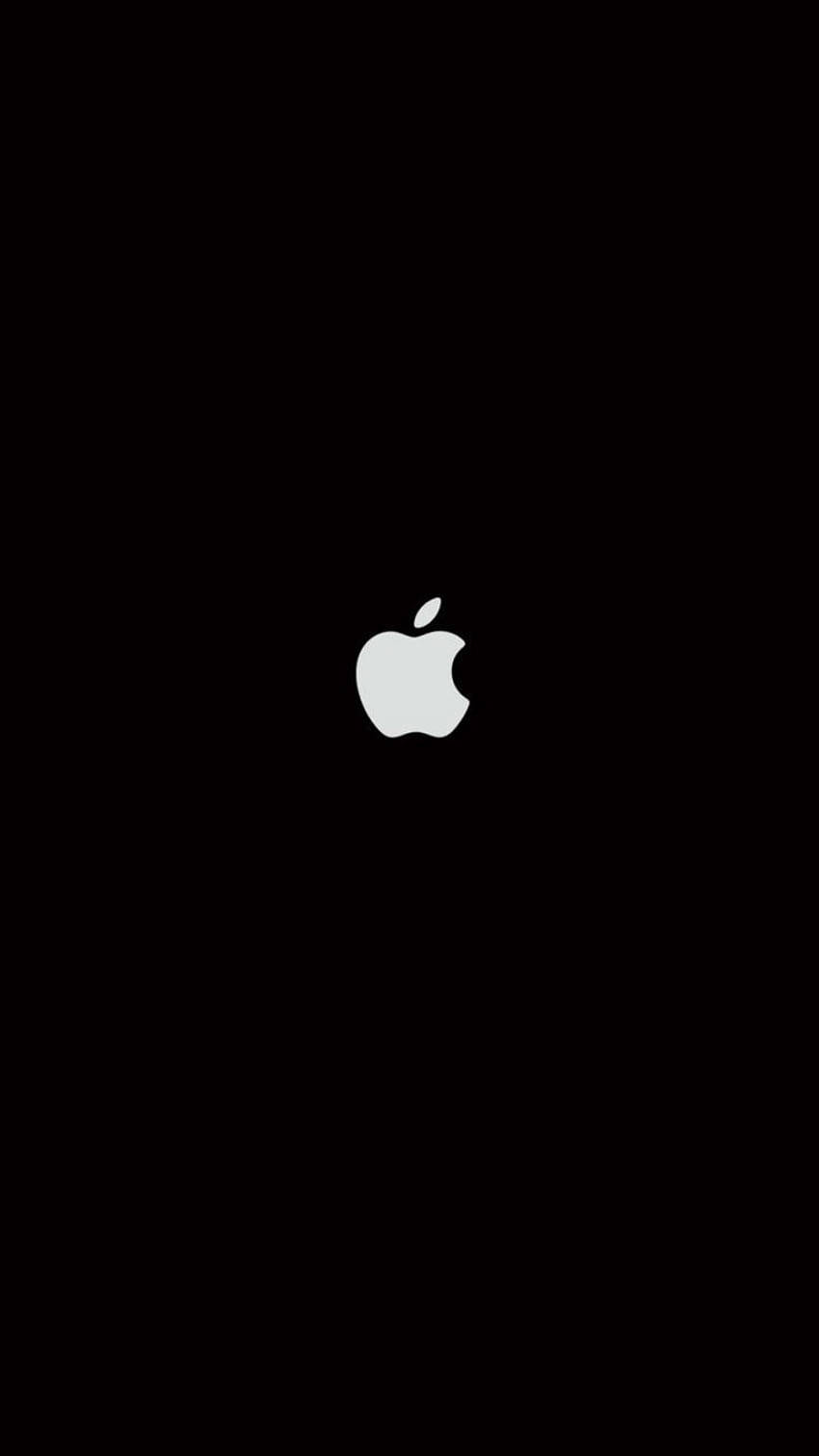 Fond negru simplu cu logo Apple pentru iPhone Fundal