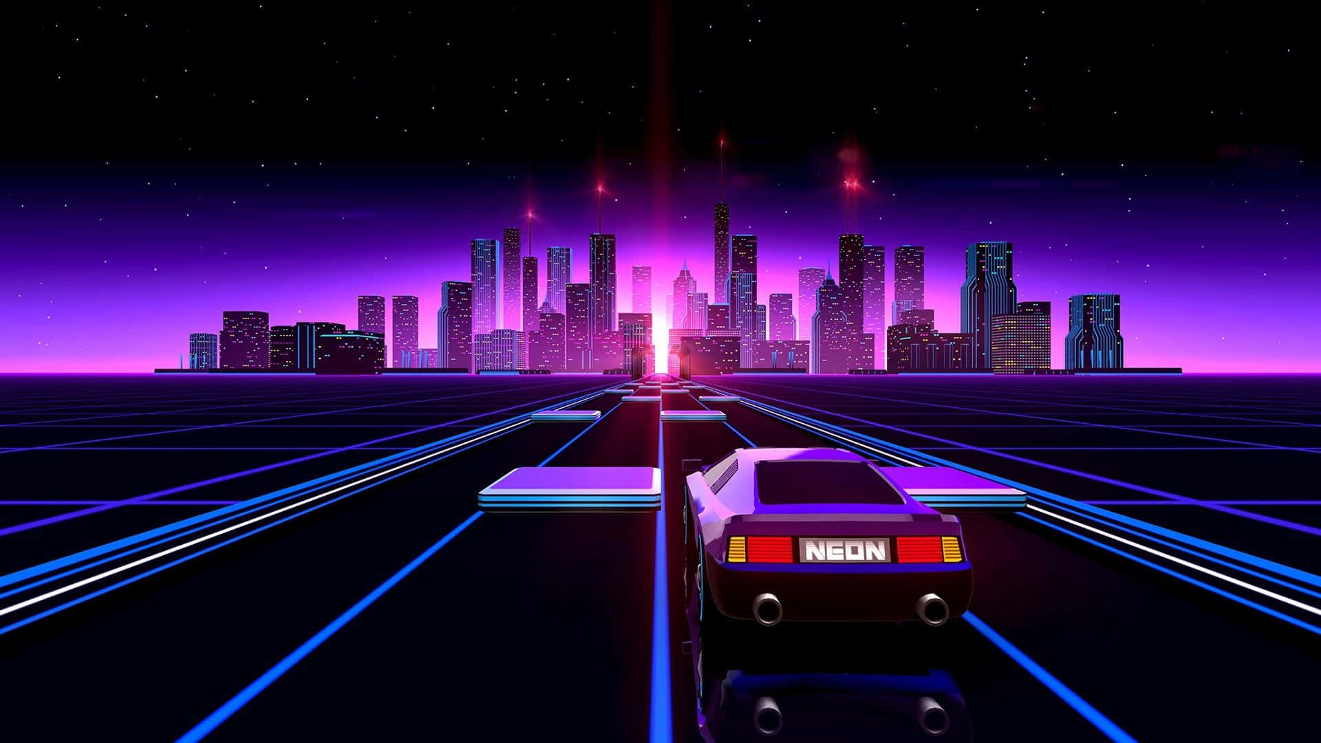 Fond Neon City Fundal