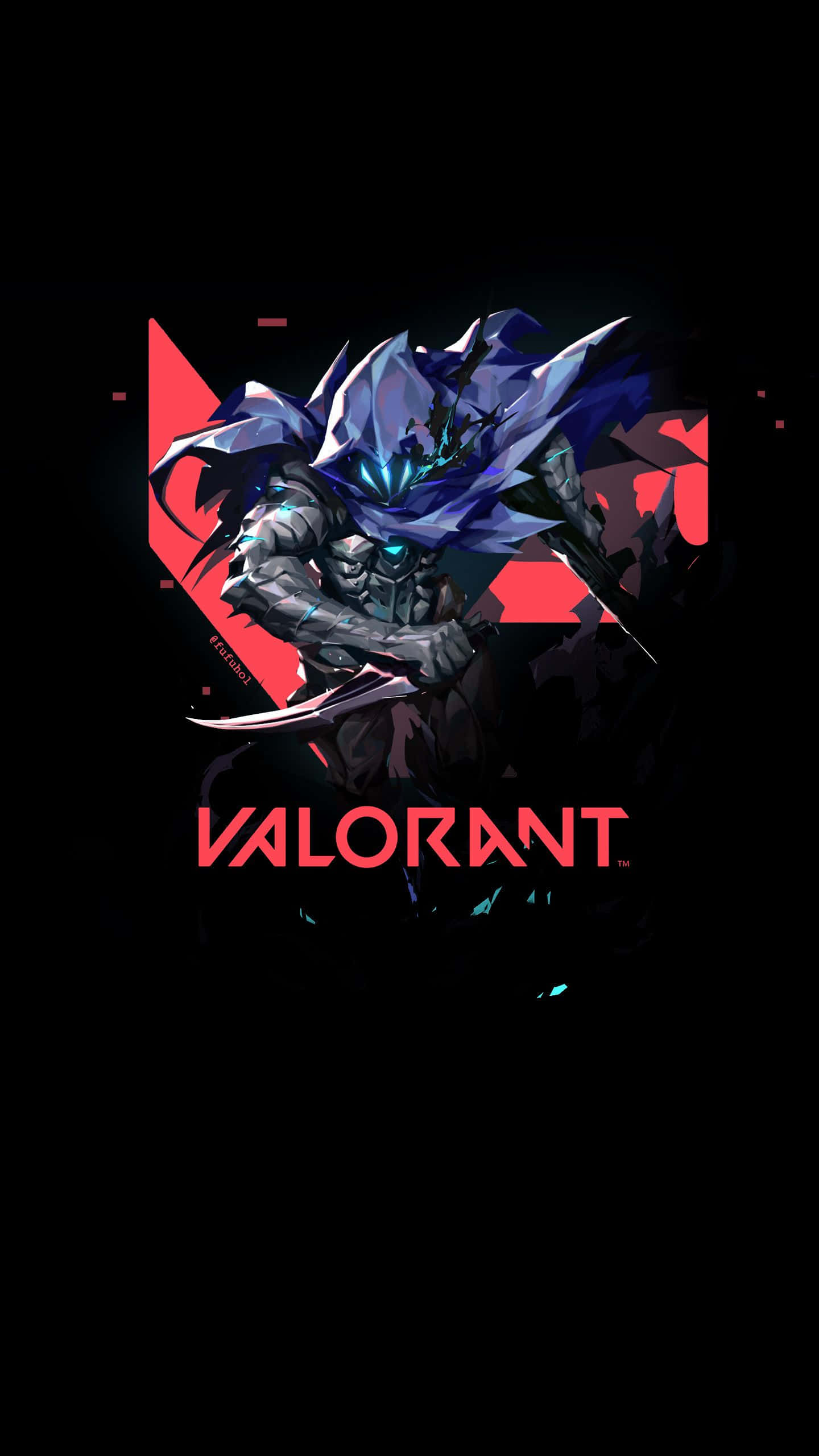 Fond Pixel 3xl Valorant Omen și Logo Valorant Fundal