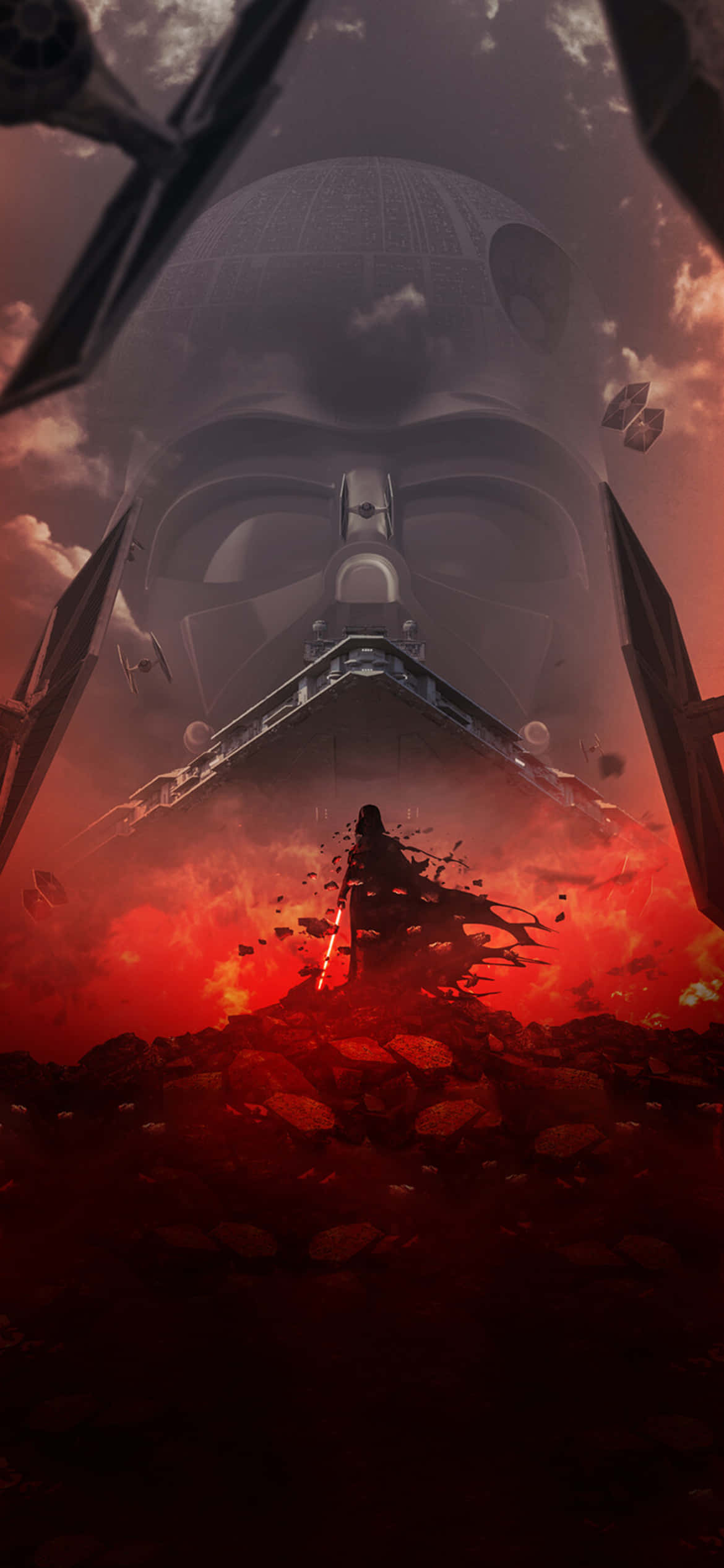Fond Siluetă Darth Vader Star Wars Fundal