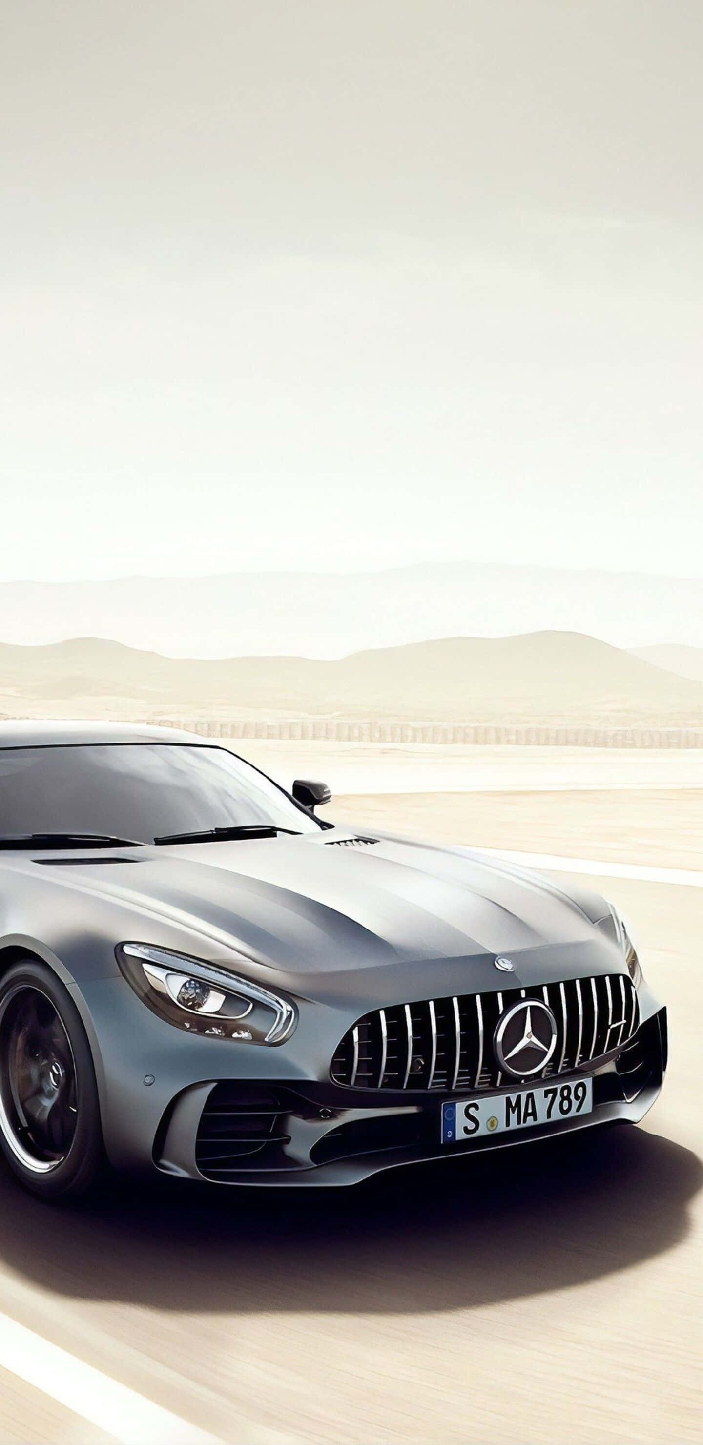 Fond Silver Mercedes Pe Drum Deșert Pixel 3XL AMG GT-R Fundal