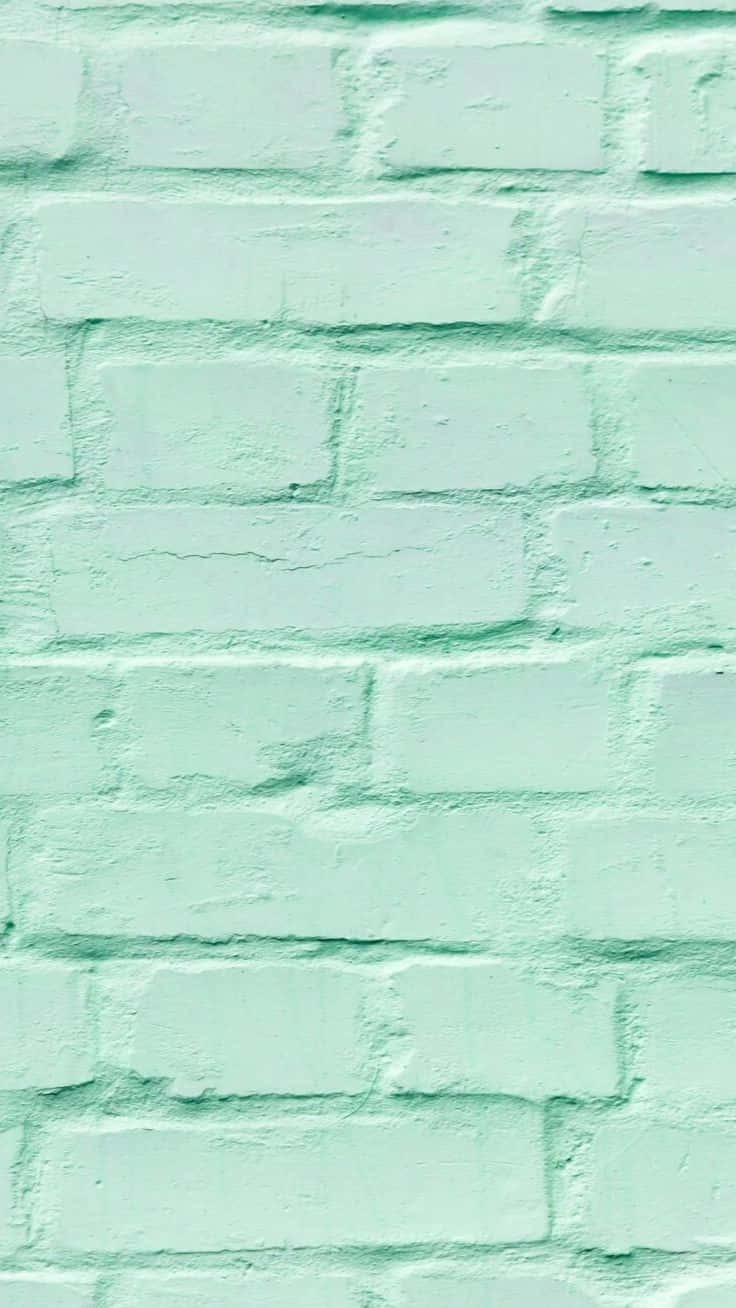 Fond verde pastel cu pereți de cărămidă Fundal