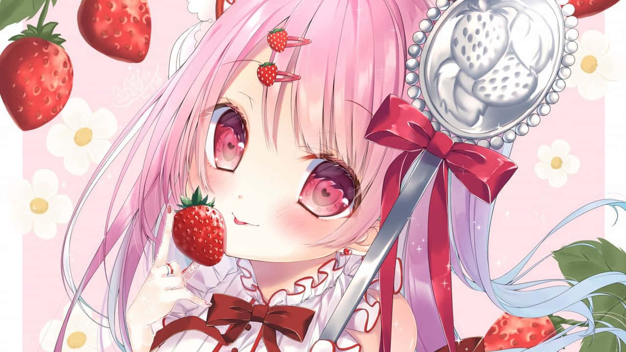 Fonduri de ecran anime estetice roz Fundal
