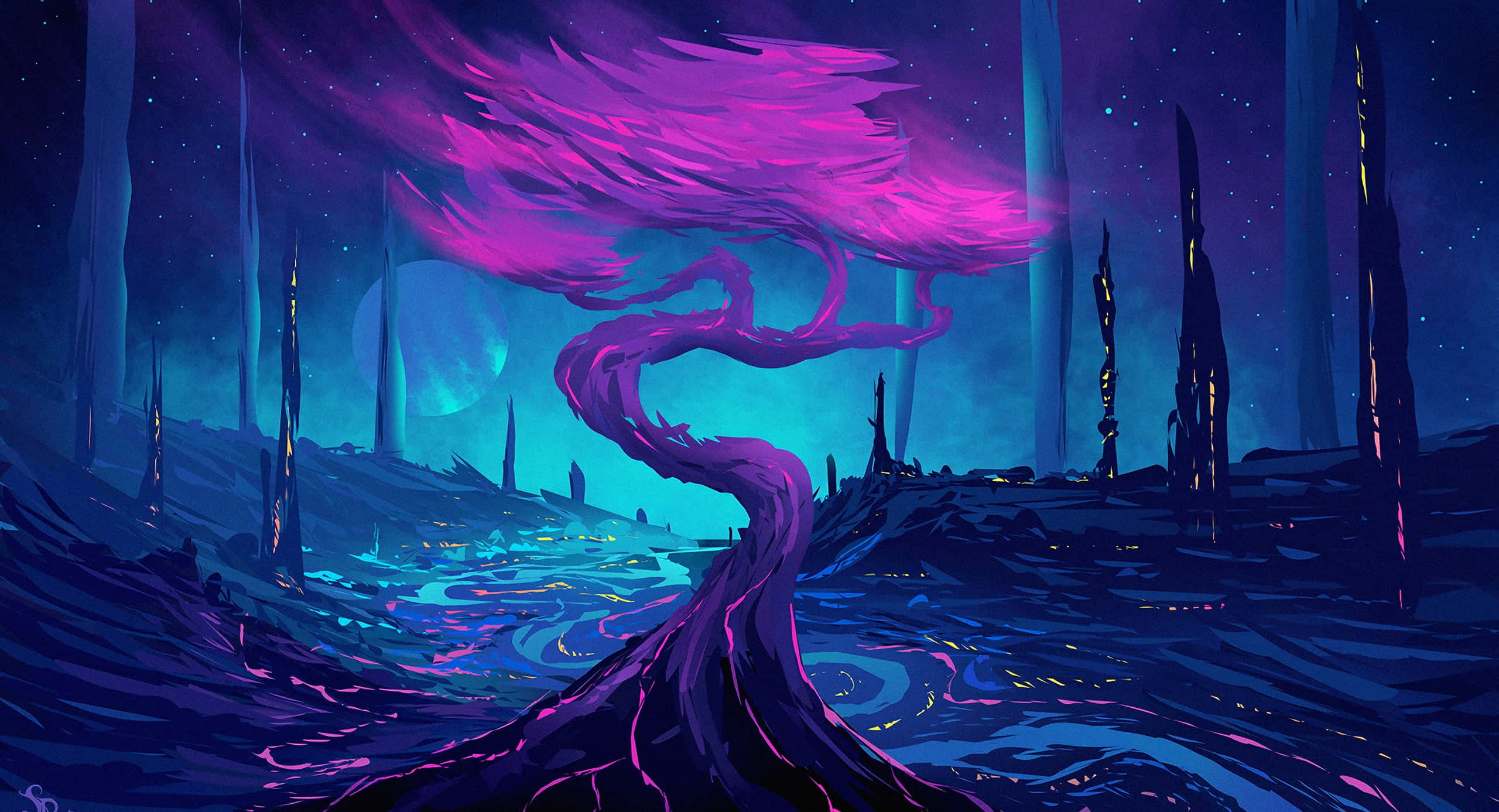 Fonduri de ecran estetice violet închis Fundal