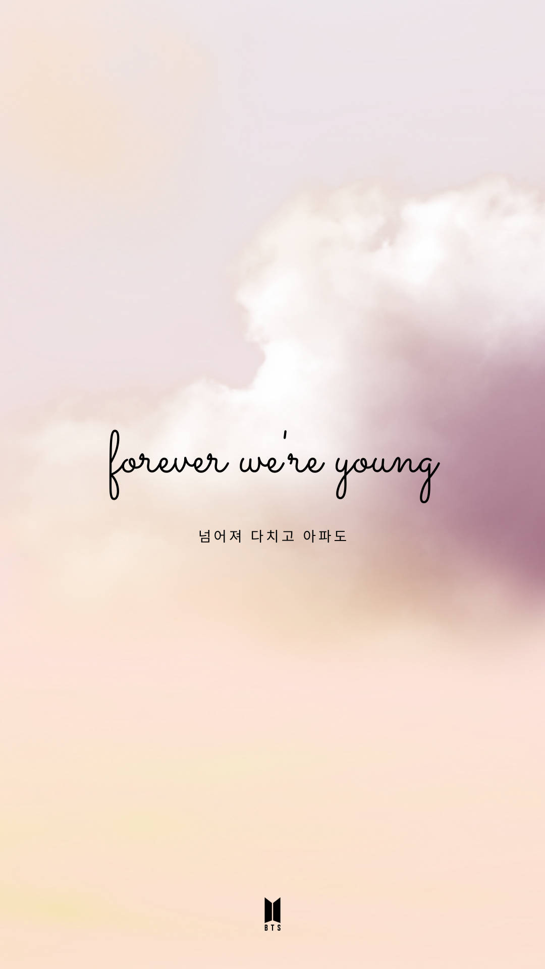 Forever Young BTS Estetic Fundal