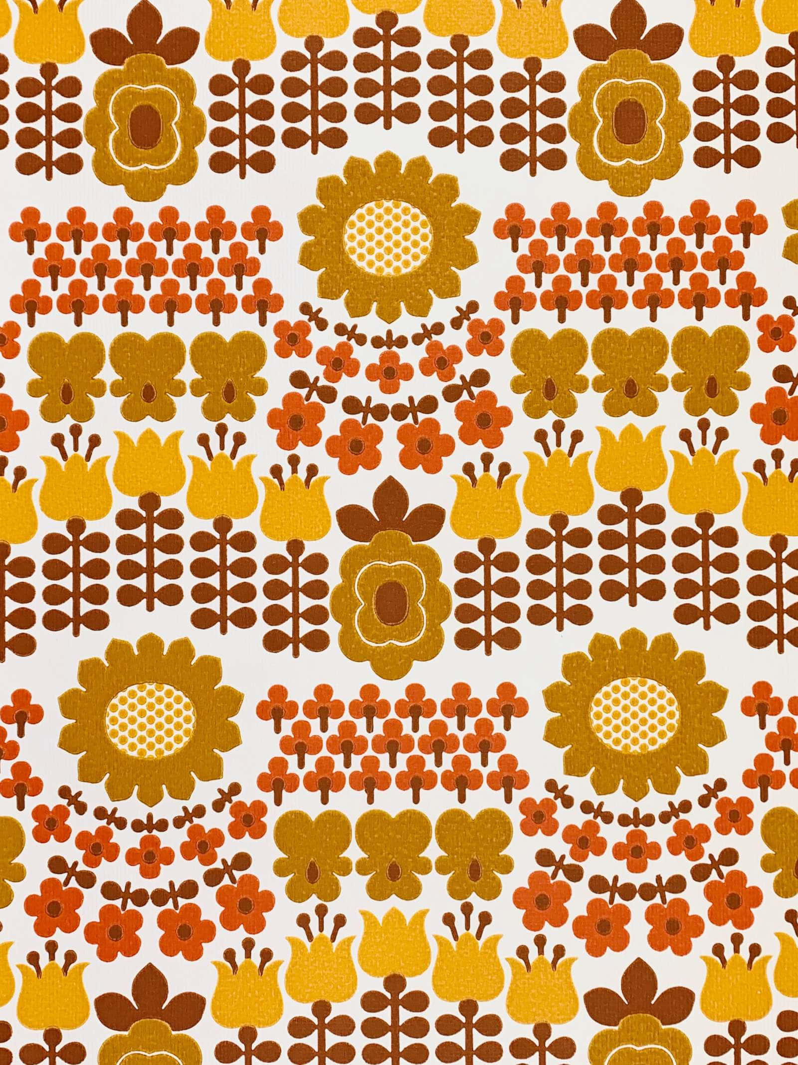 Forme Florale Anii 70 Fundal