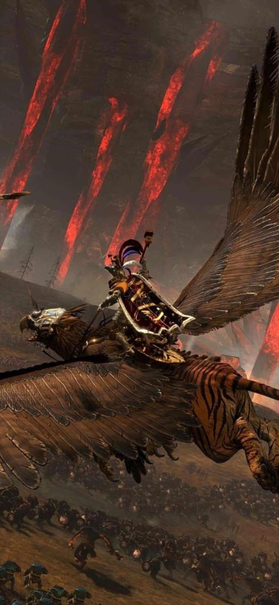 Formează linii de bătălie în Total War: Warhammer pe iPhone X Fundal