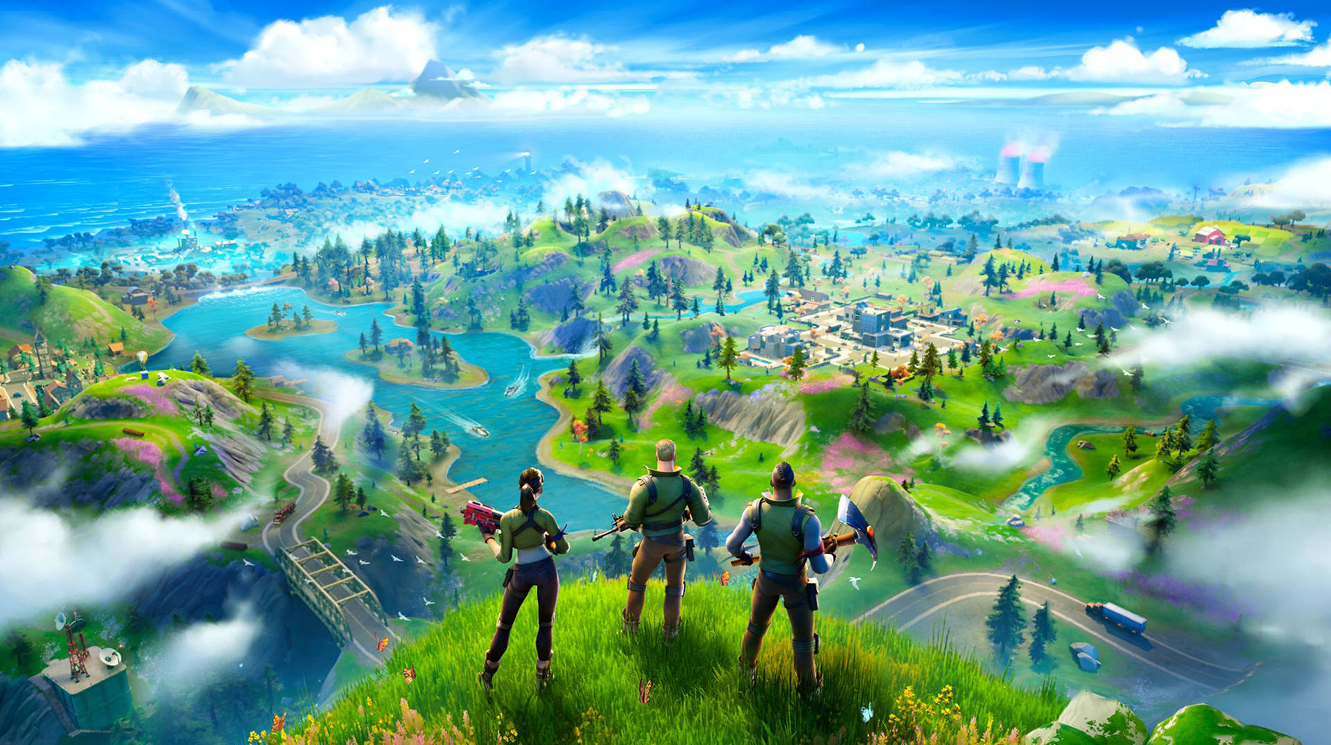 Fortnite Battle Royale hartă gameplay desktop Fundal