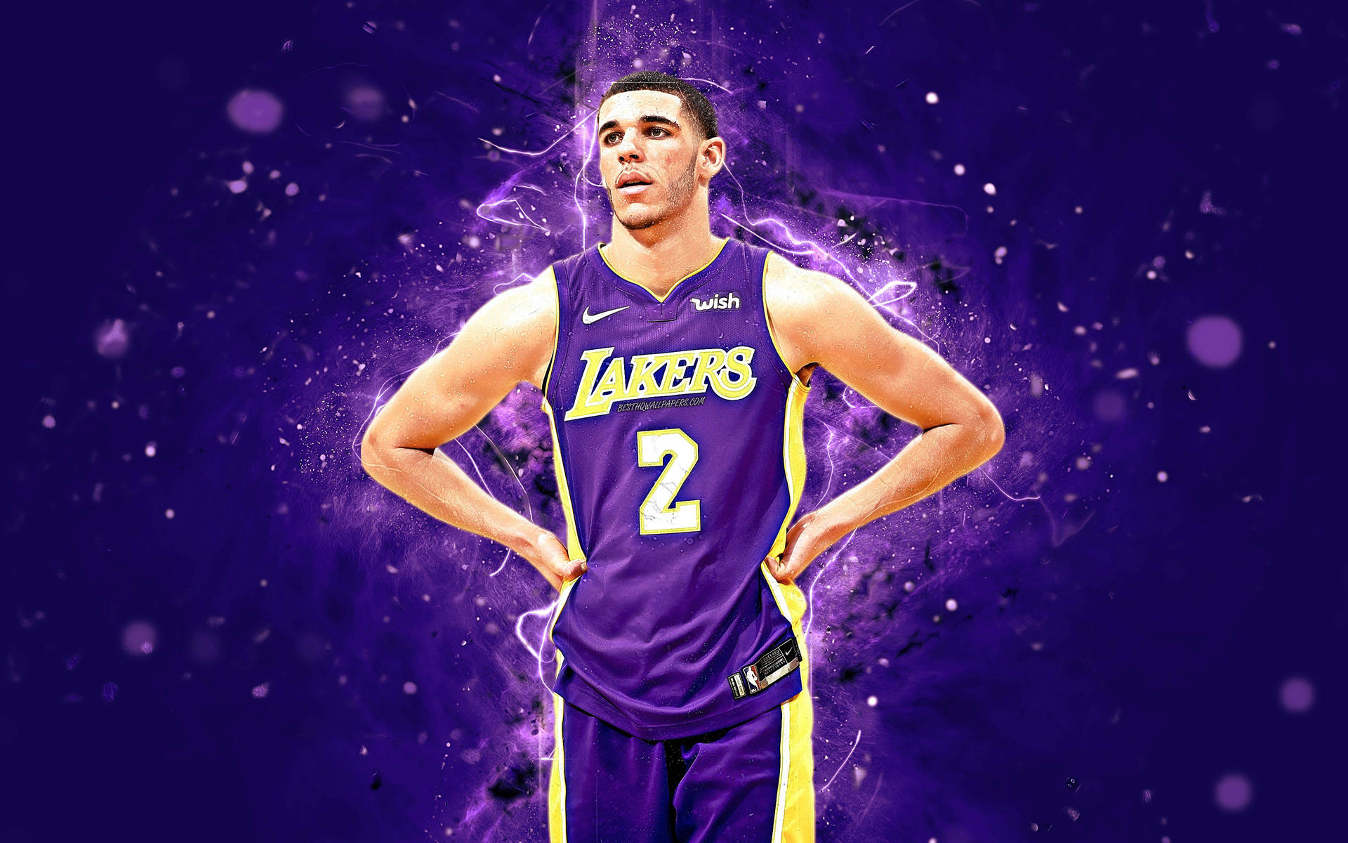 Fostul jucător Lakers Lonzo Ball — Baschet GIF Fundal