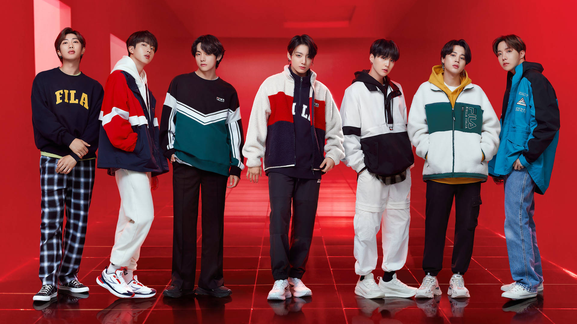 Foto de grup BTS pentru Fila Fundal