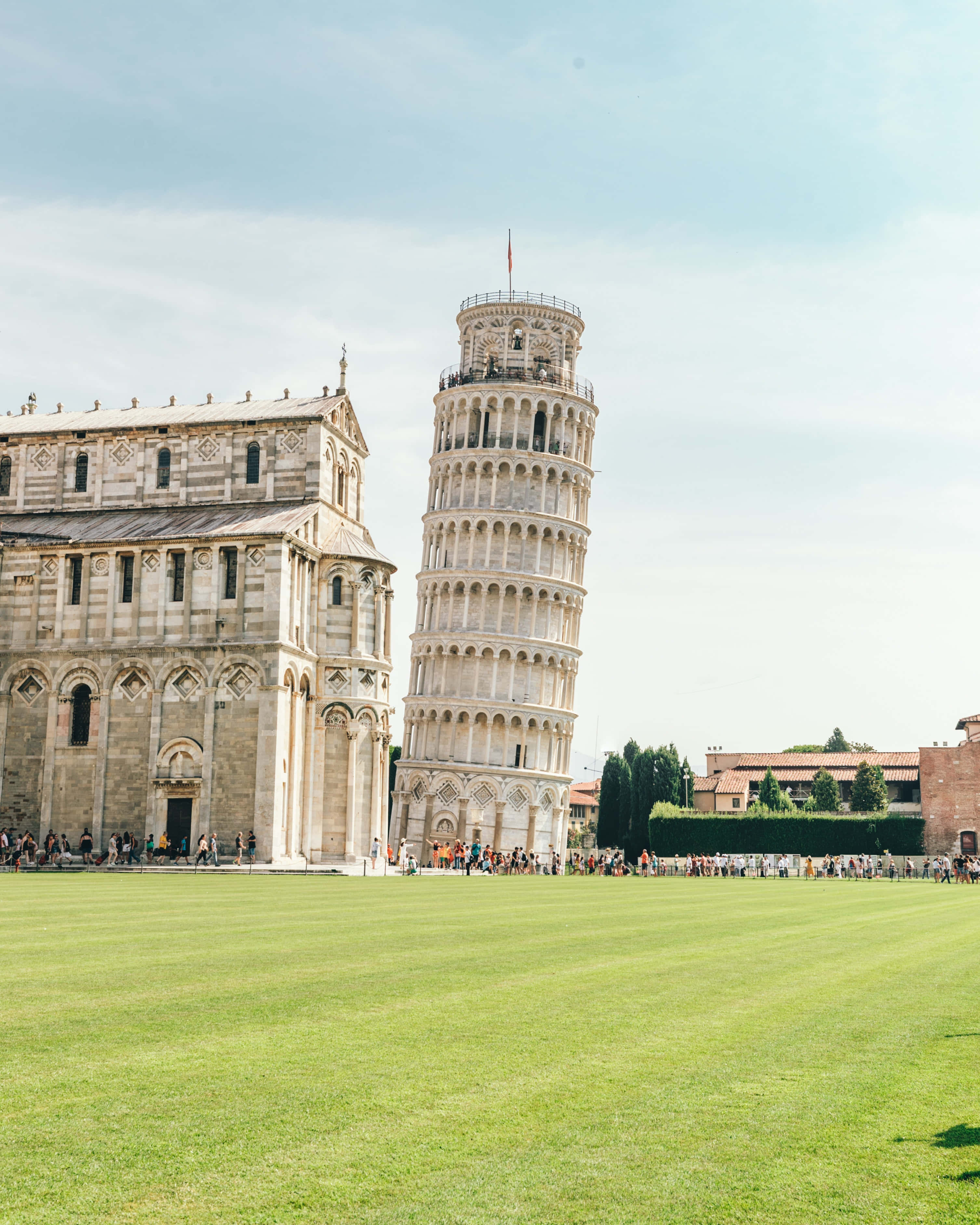 Fotografia Telefonului cu Turnul Înclinat din Pisa Fundal