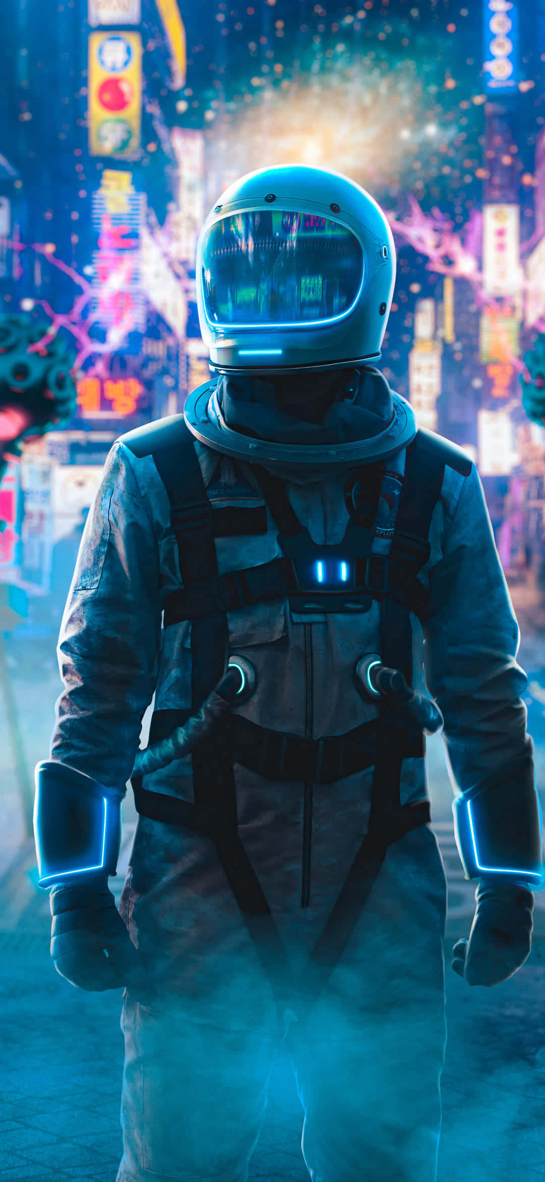 Poză de profil cool cu astronaut Fundal