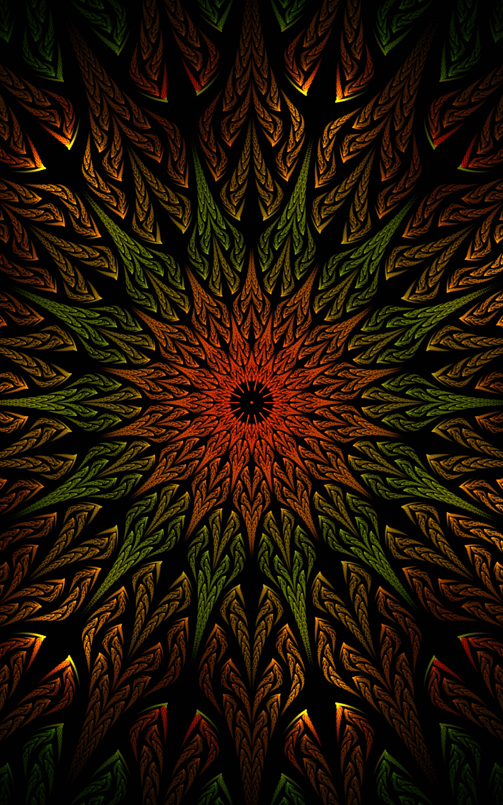 Mandala Fractal Întunecat Fundal
