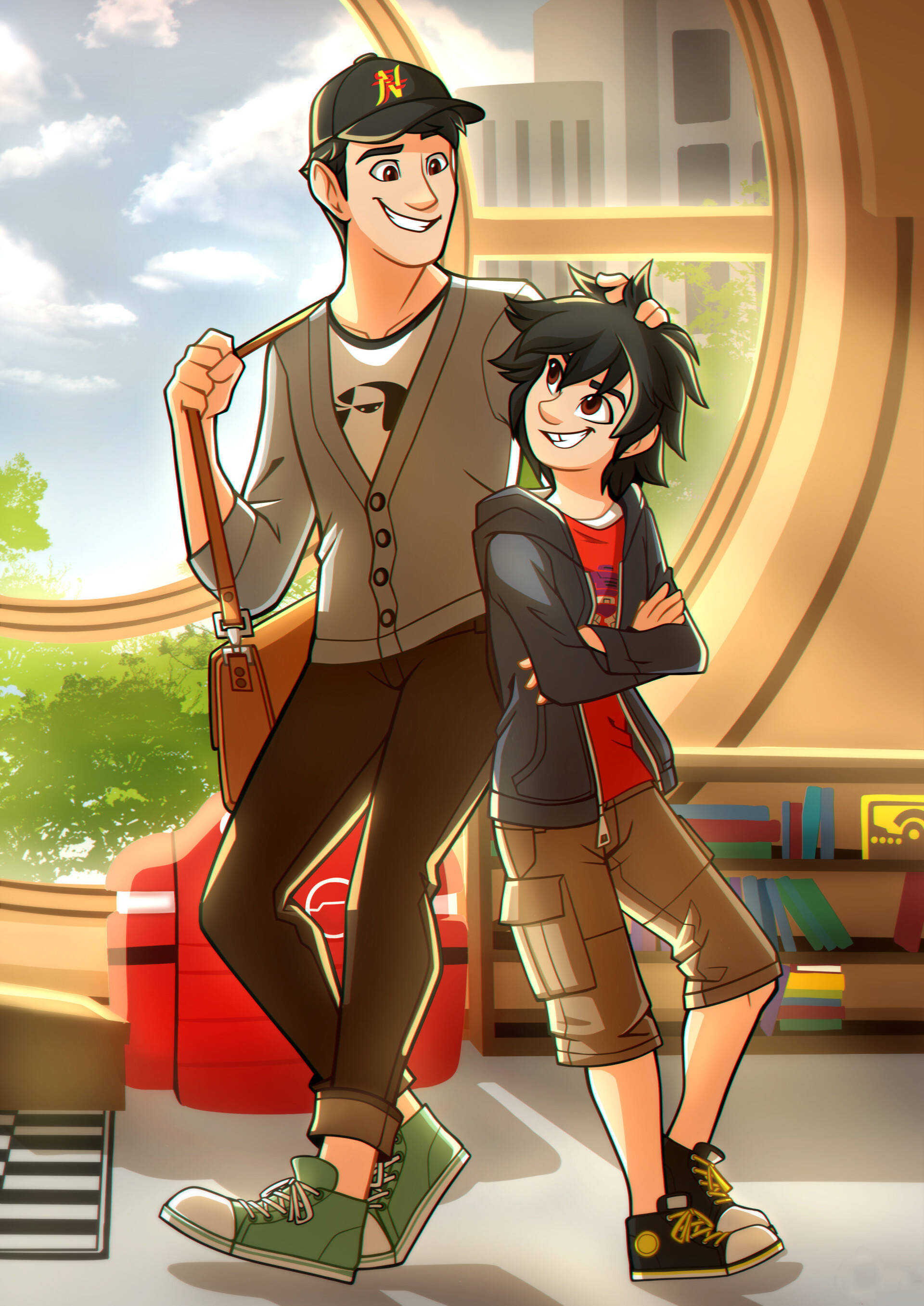 Frații Hamada din Big Hero 6 Fundal